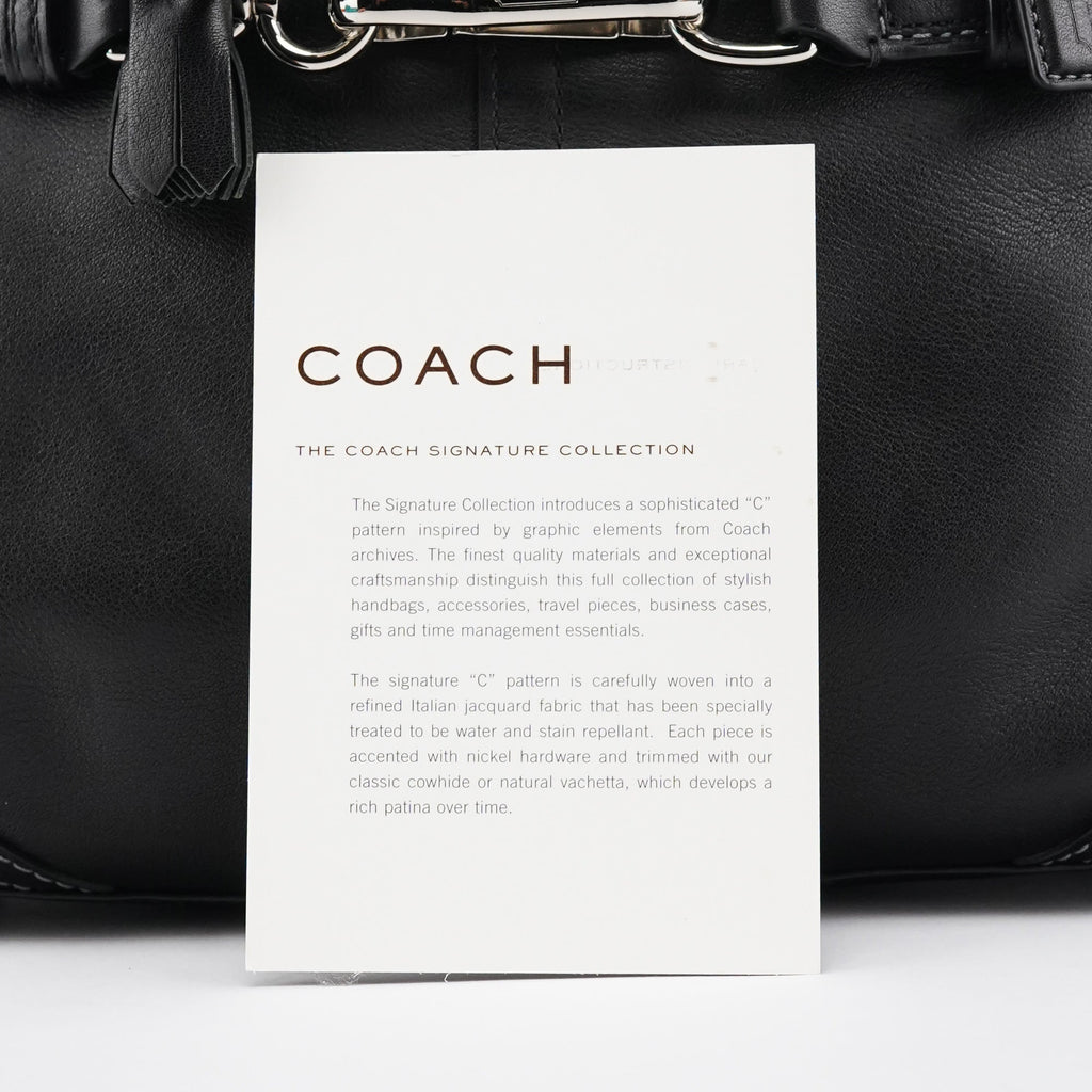 10531 Black Leather Hampton Tote Bag