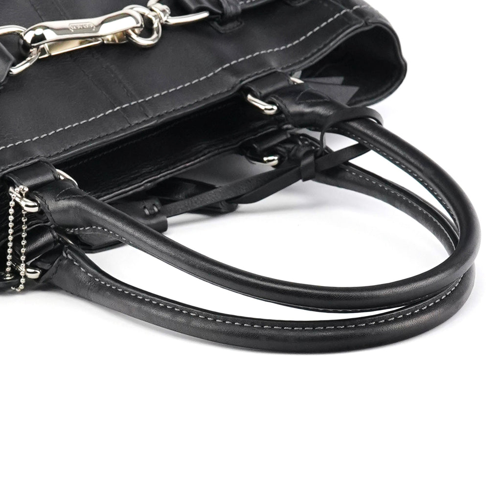 10531 Black Leather Hampton Tote Bag