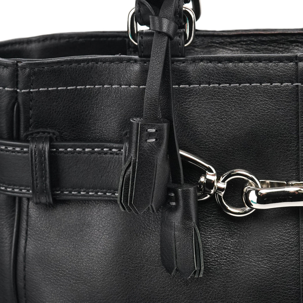 10531 Black Leather Hampton Tote Bag