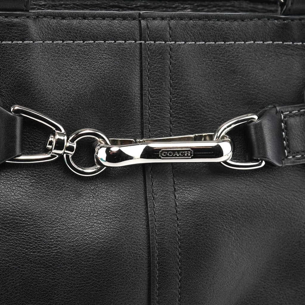 10531 Black Leather Hampton Tote Bag