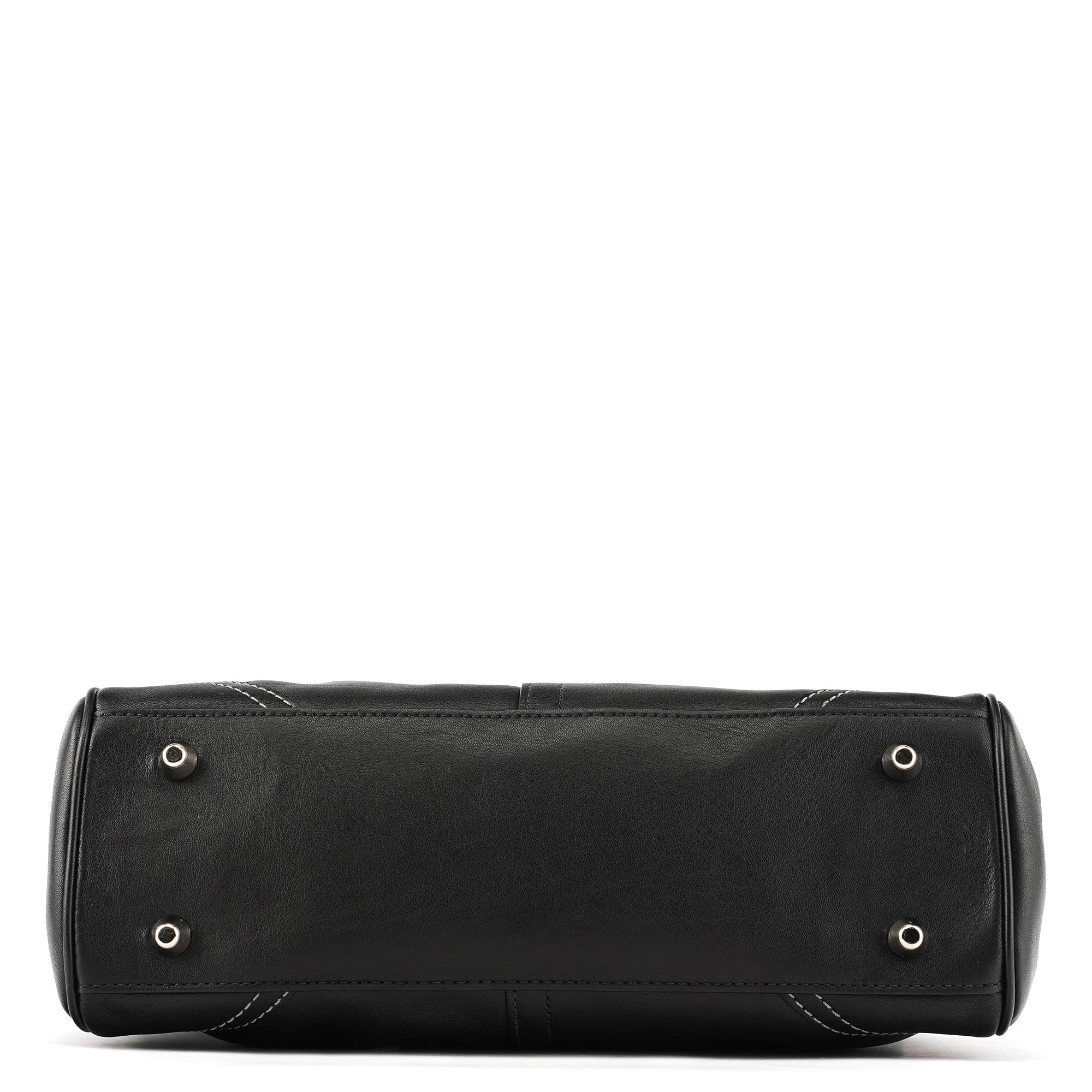 10531 Black Leather Hampton Tote Bag