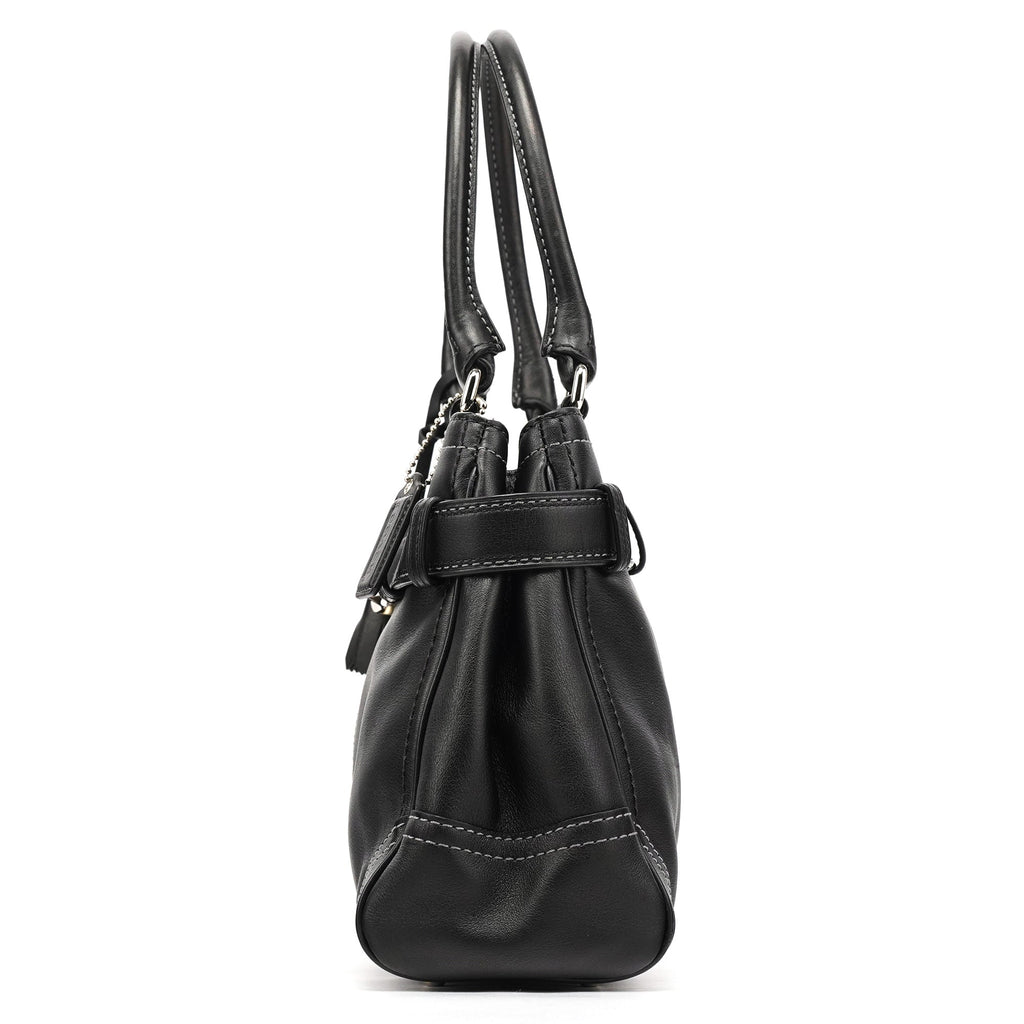 10531 Black Leather Hampton Tote Bag