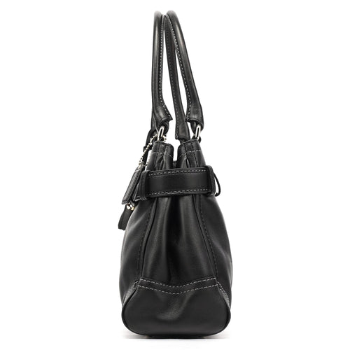 10531 Black Leather Hampton Tote Bag