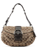 10603 Beige Brown Signature C Soho Shoulder Bag