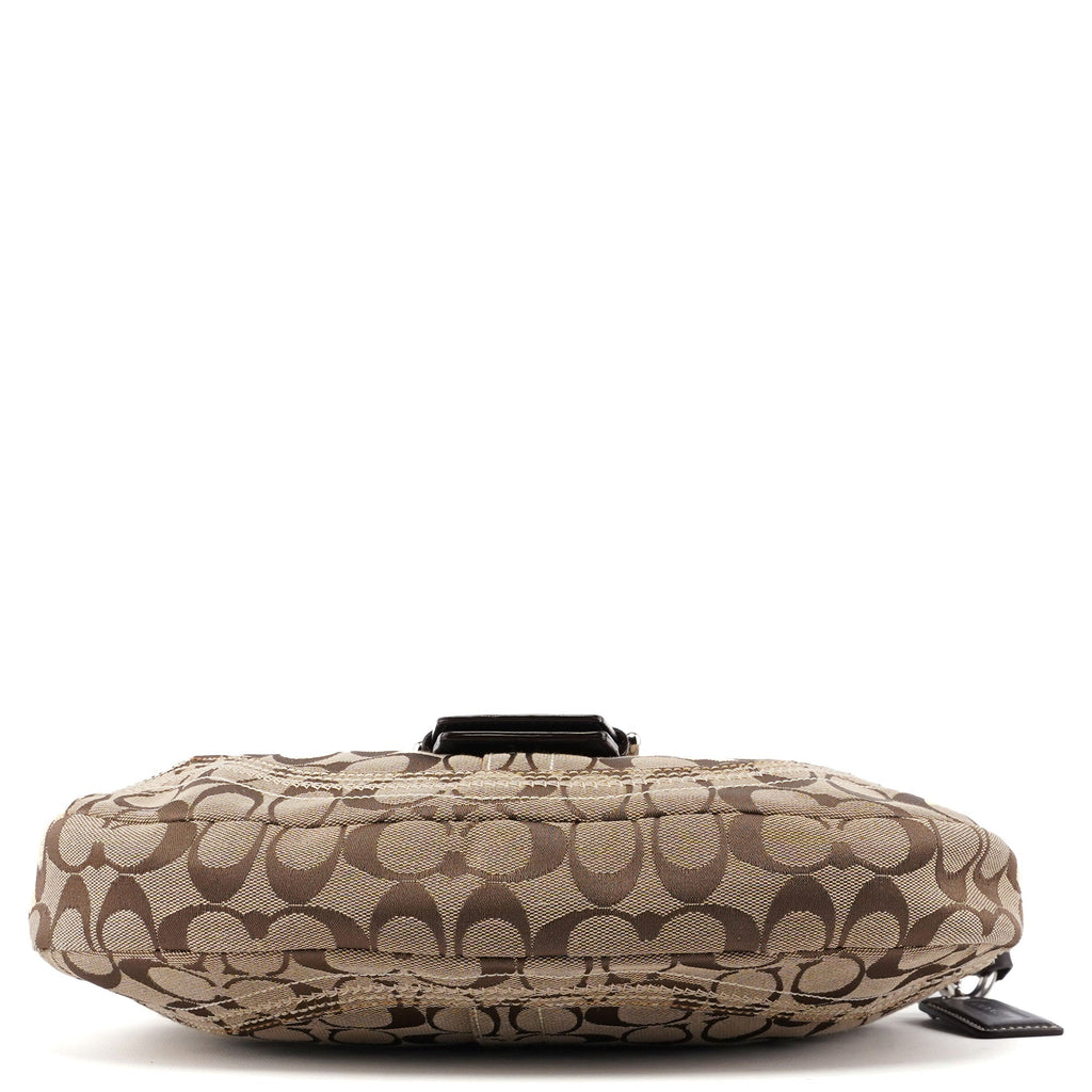 10603 Beige Brown Signature C Soho Shoulder Bag