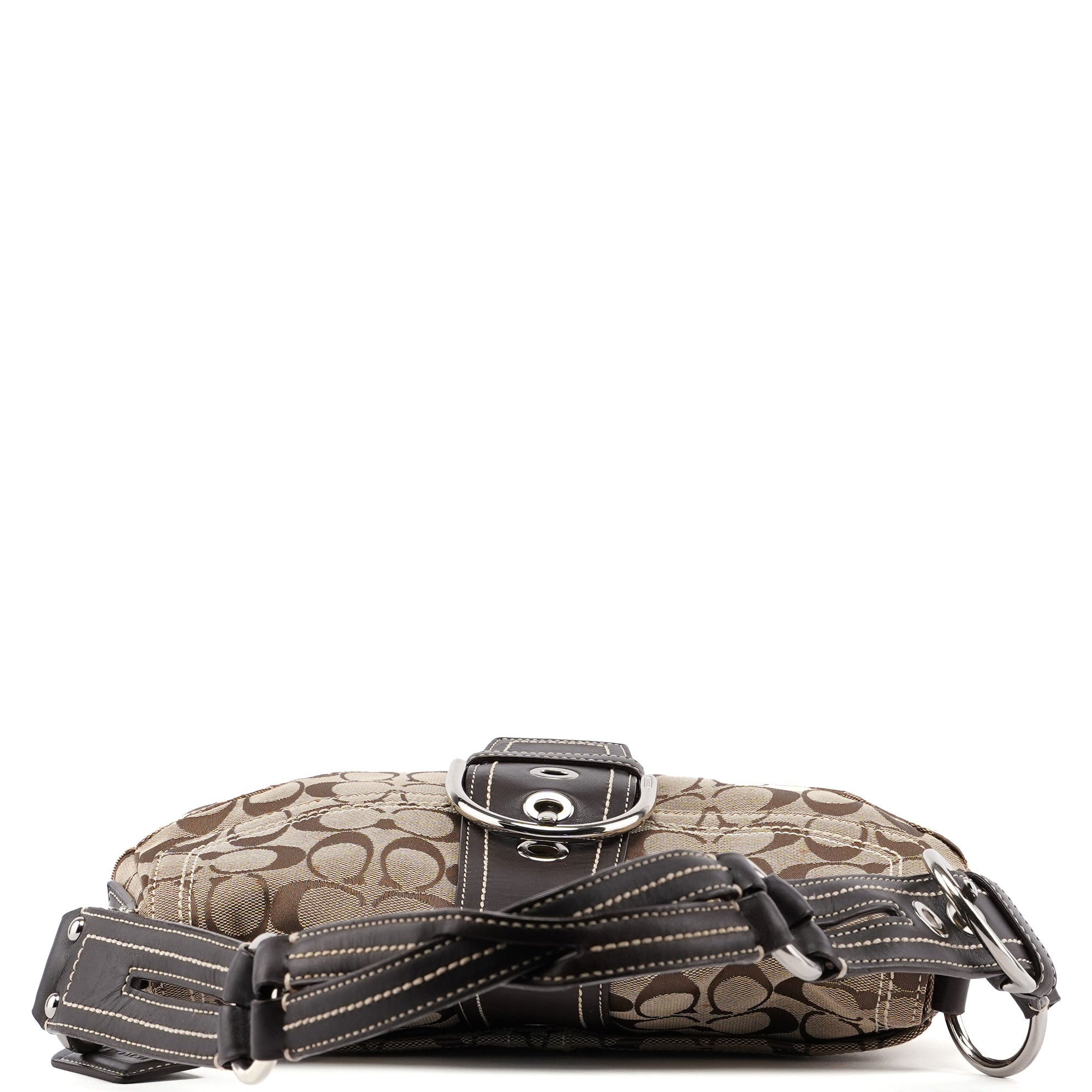 10603 Beige Brown Signature C Soho Shoulder Bag