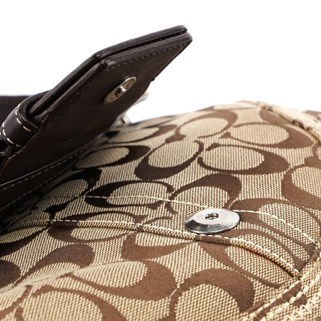 10603 Beige Brown Signature C Soho Shoulder Bag