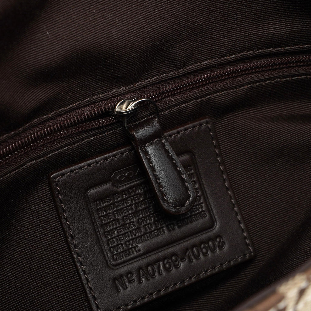 10603 Beige Brown Signature C Soho Shoulder Bag