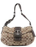 10603 Beige Brown Signature C Soho Shoulder Bag