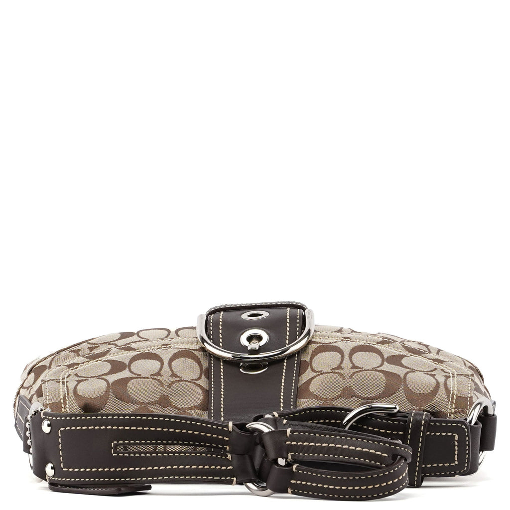 10603 Beige Brown Signature C Soho Shoulder Bag