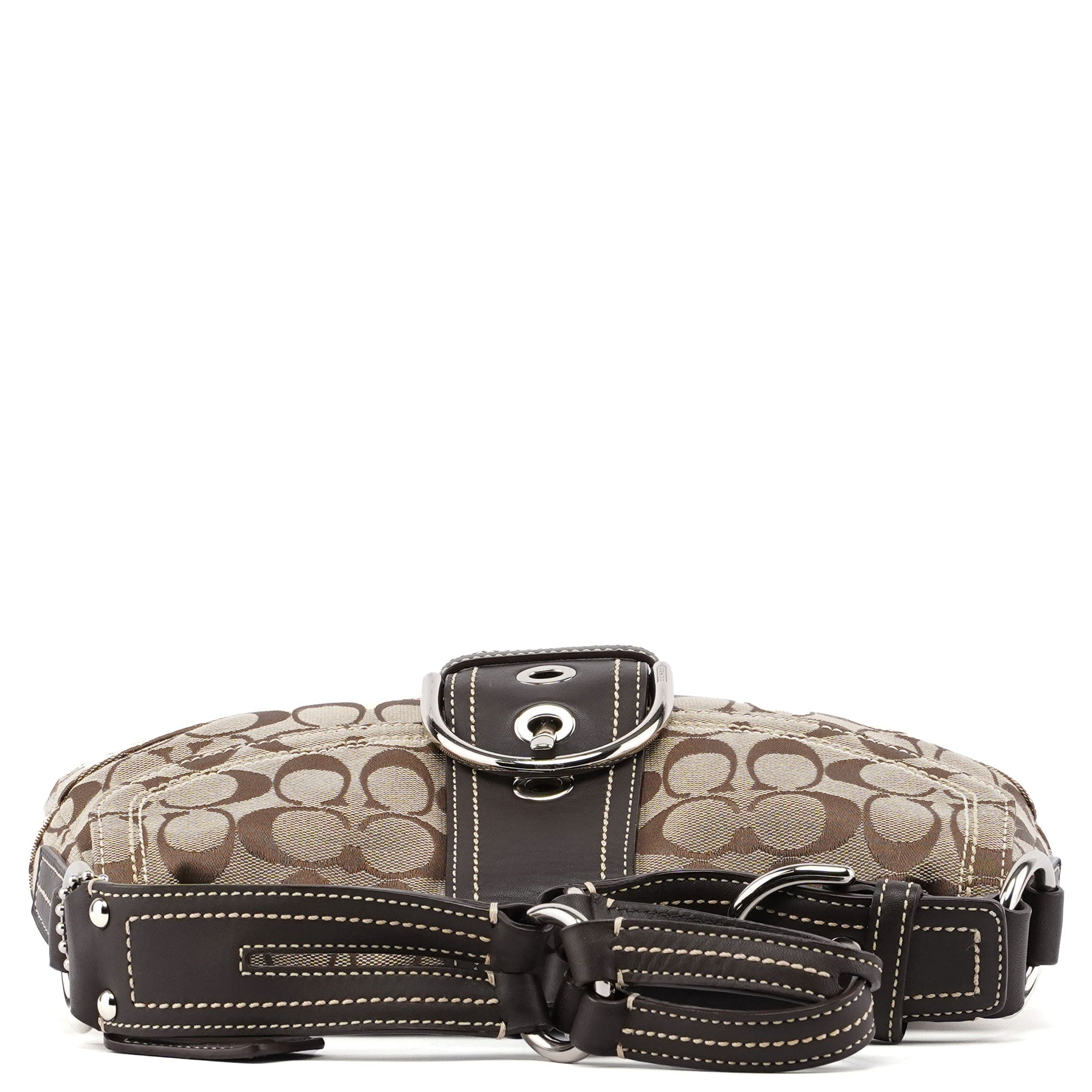 10603 Beige Brown Signature C Soho Shoulder Bag