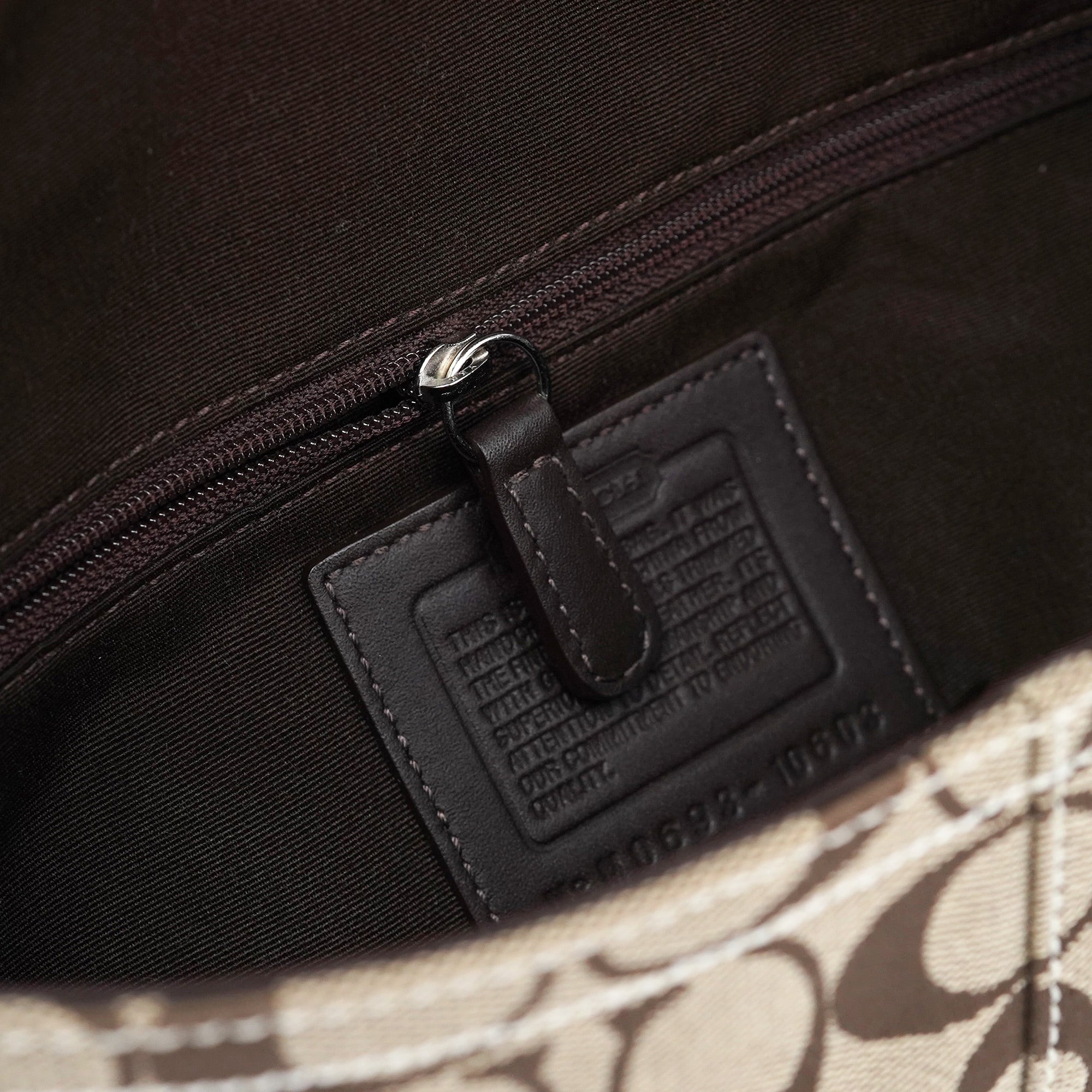 10603 Beige Brown Signature C Soho Shoulder Bag