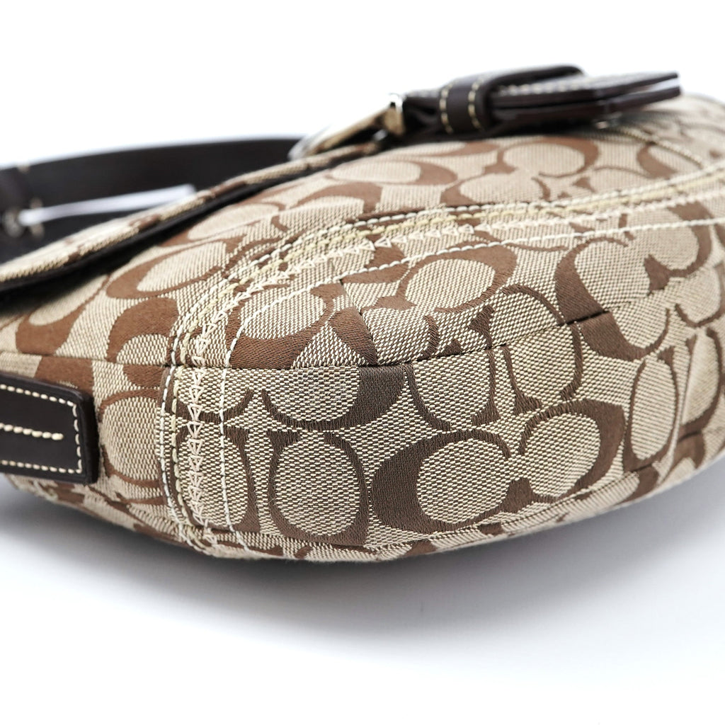 10603 Beige Brown Signature C Soho Shoulder Bag