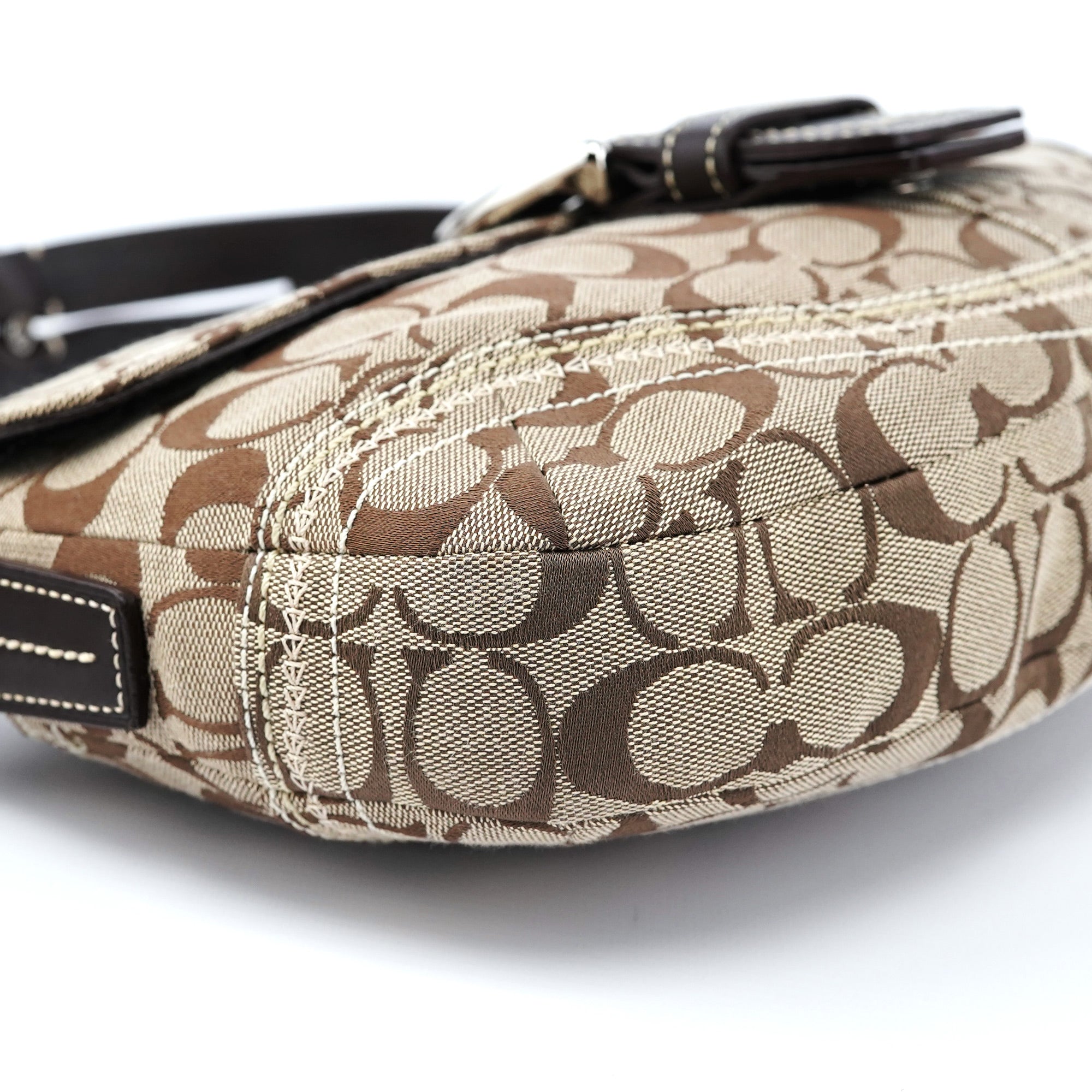 10603 Beige Brown Signature C Soho Shoulder Bag