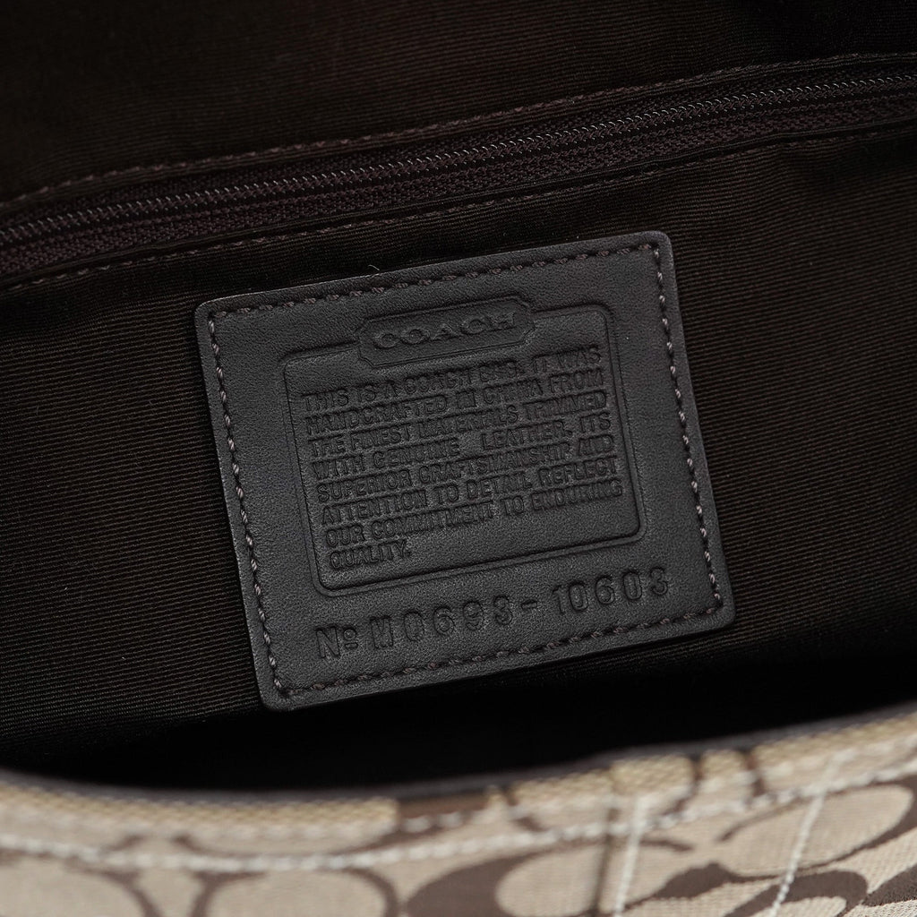 10603 Beige Brown Signature C Soho Shoulder Bag