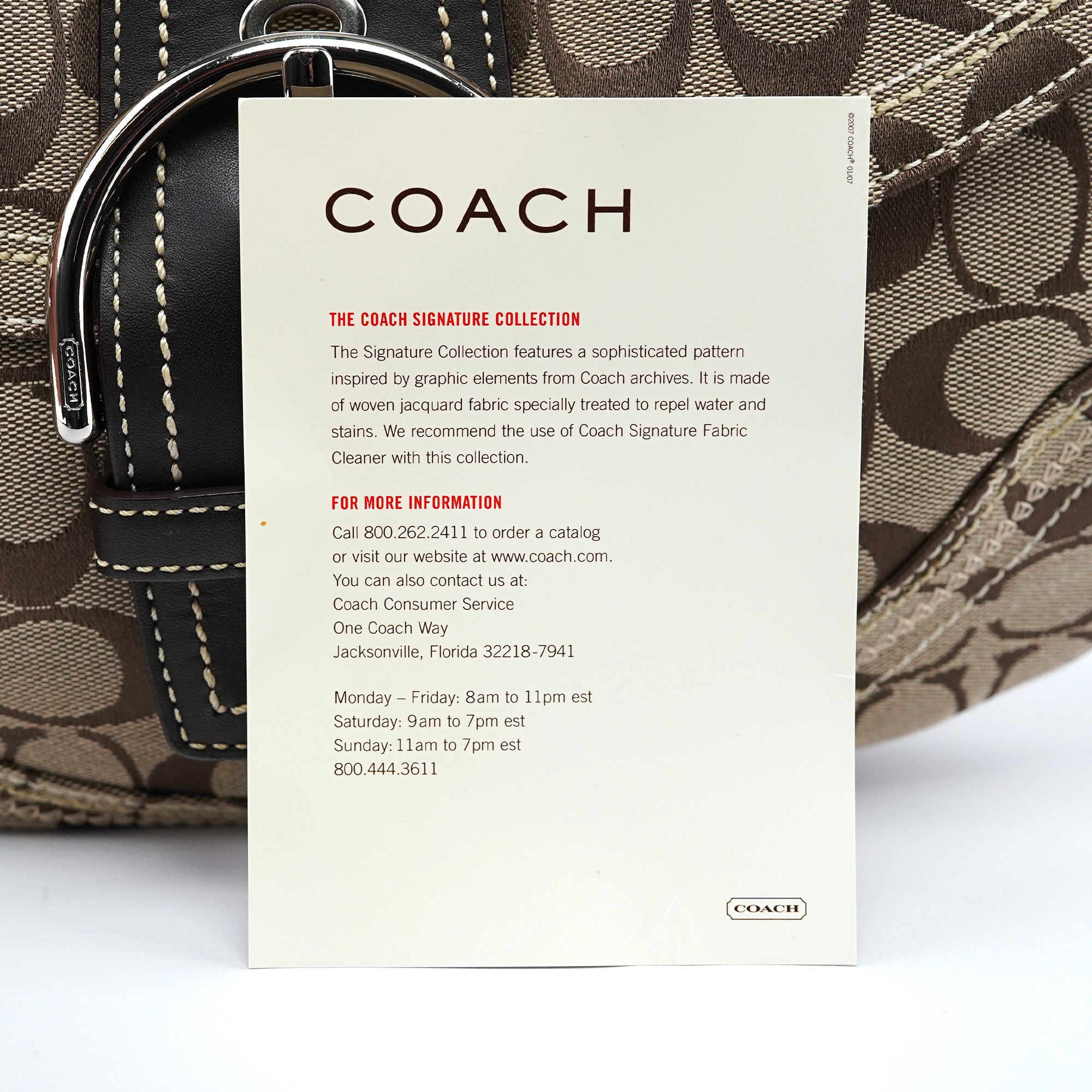 10603 Beige Brown Signature C Soho Shoulder Bag