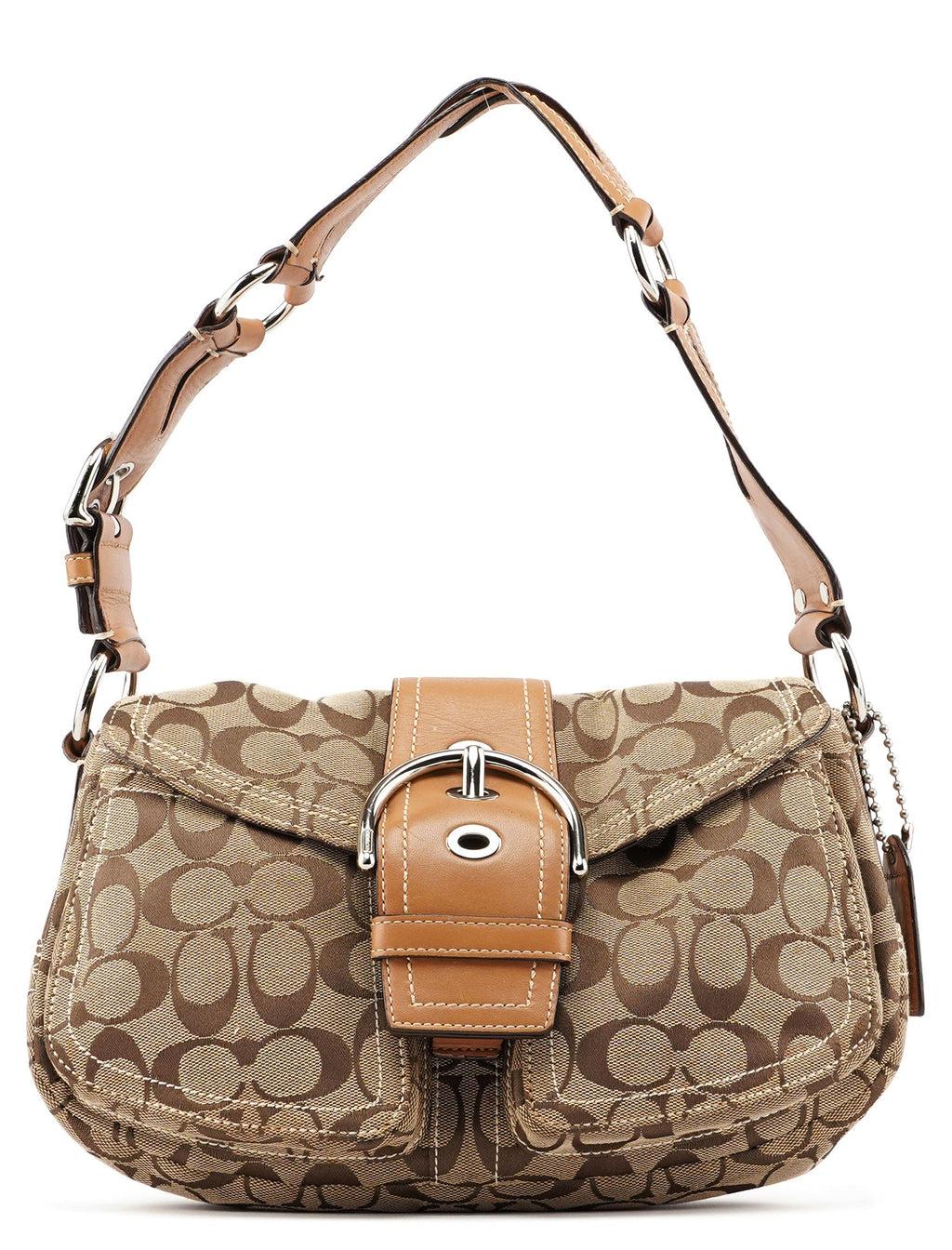 10604 Beige Signature C Soho Shoulder Bag