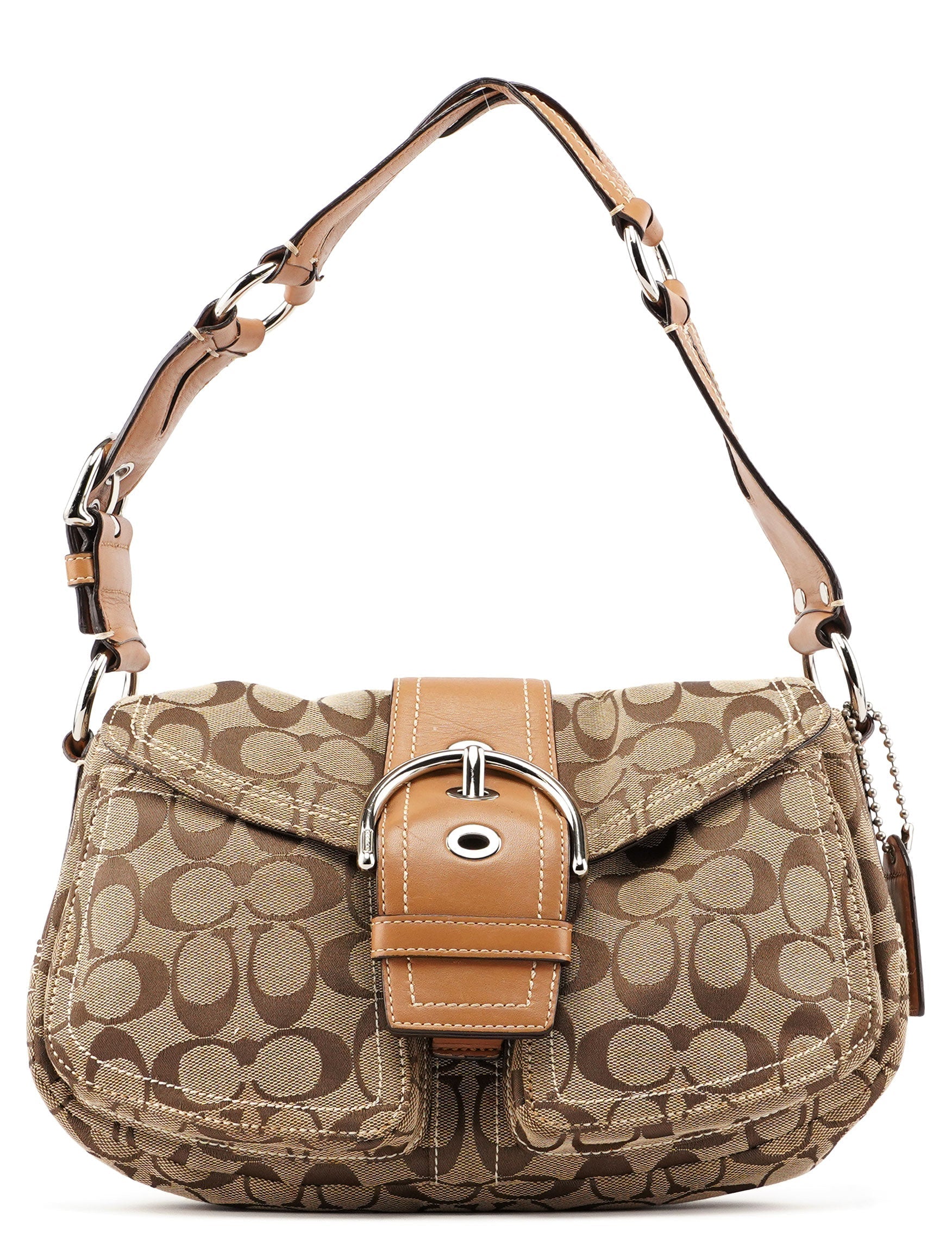 10604 Beige Signature C Soho Shoulder Bag