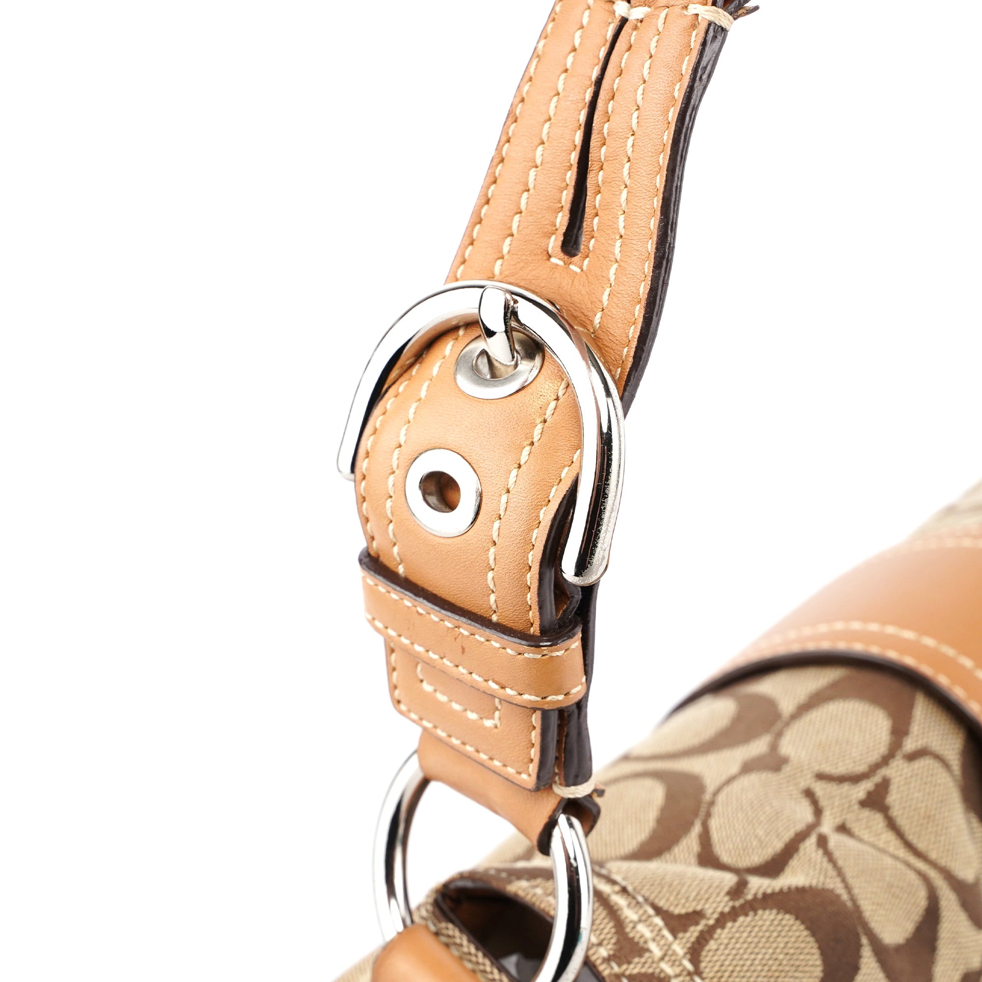 10604 Beige Signature C Soho Shoulder Bag