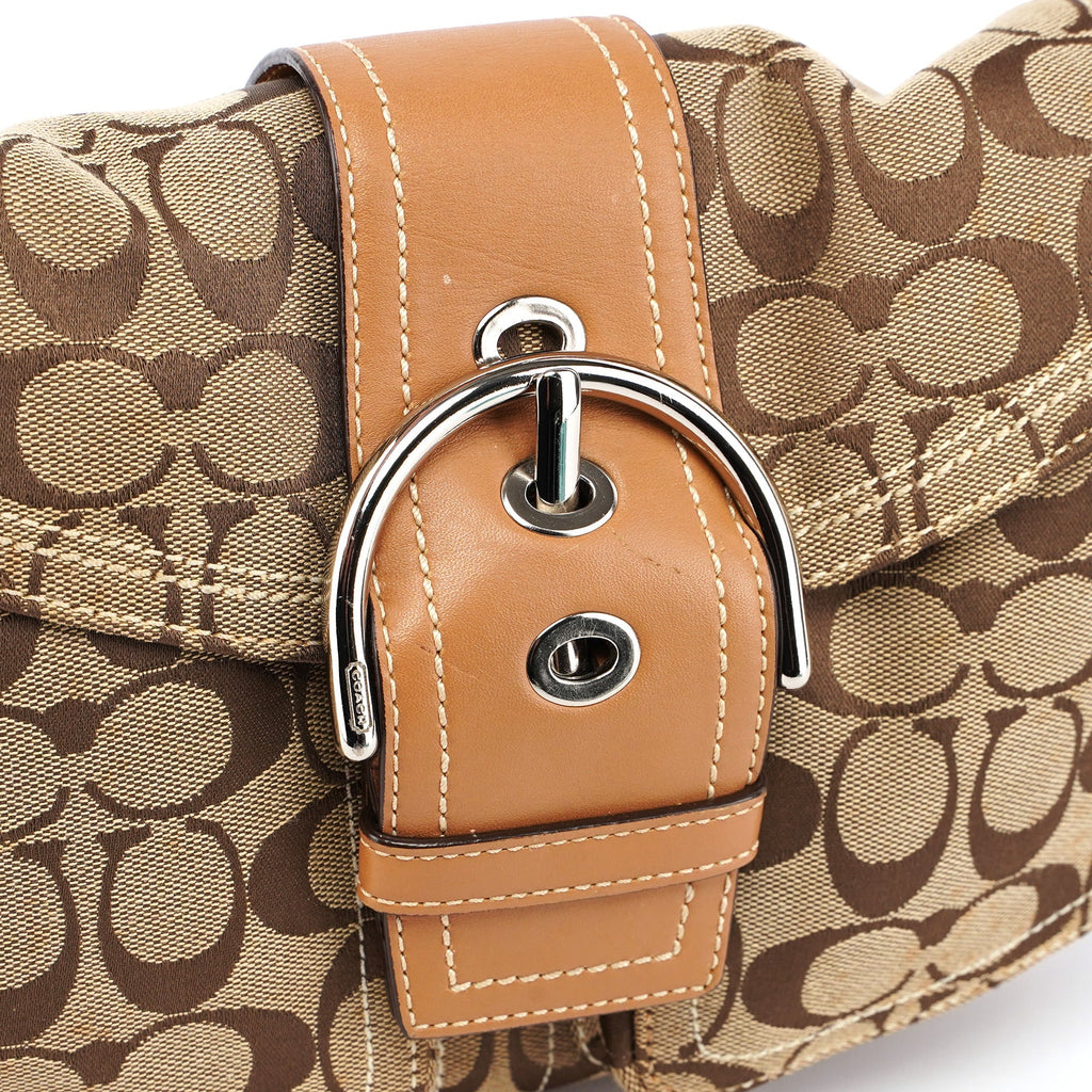 10604 Beige Signature C Soho Shoulder Bag
