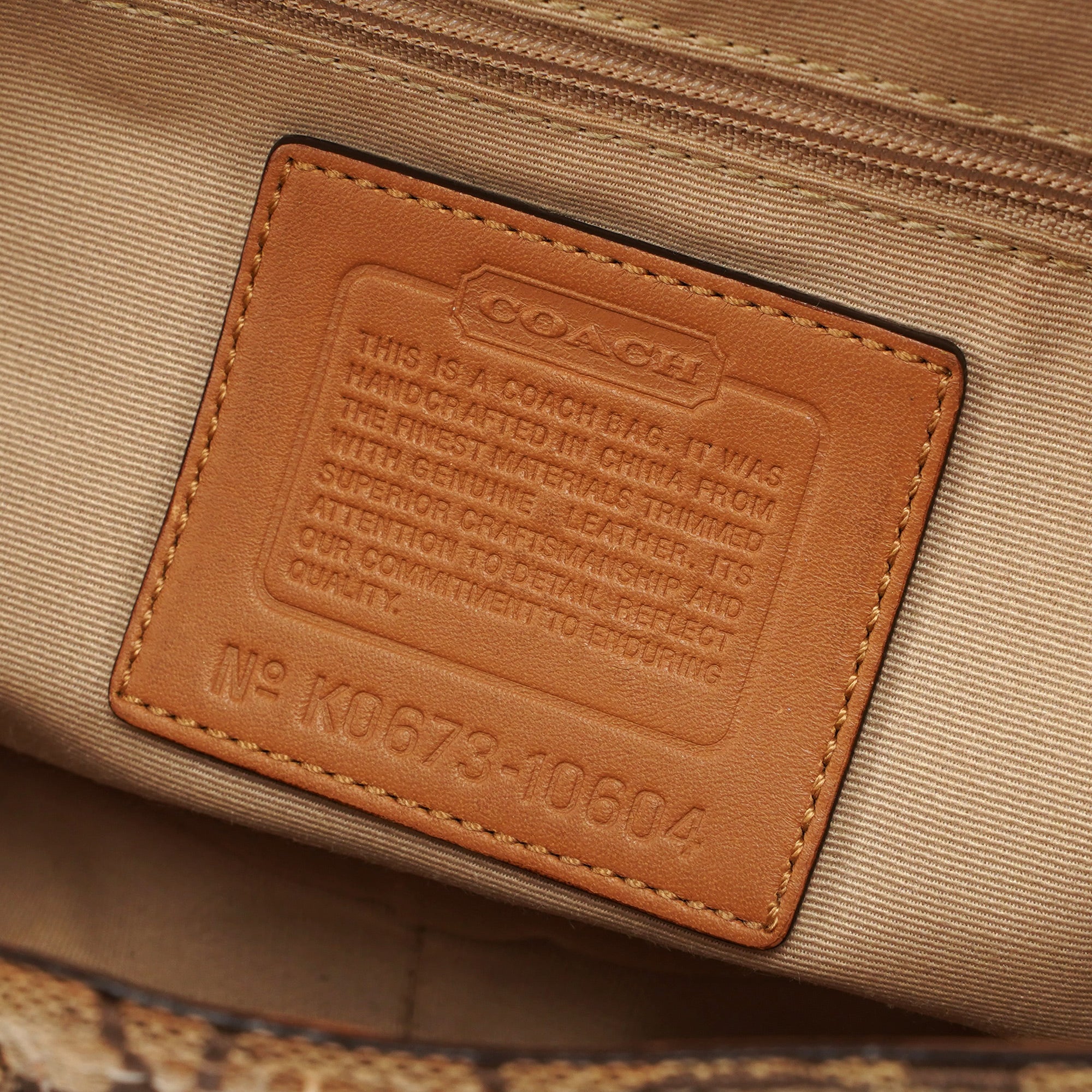 10604 Beige Signature C Soho Shoulder Bag