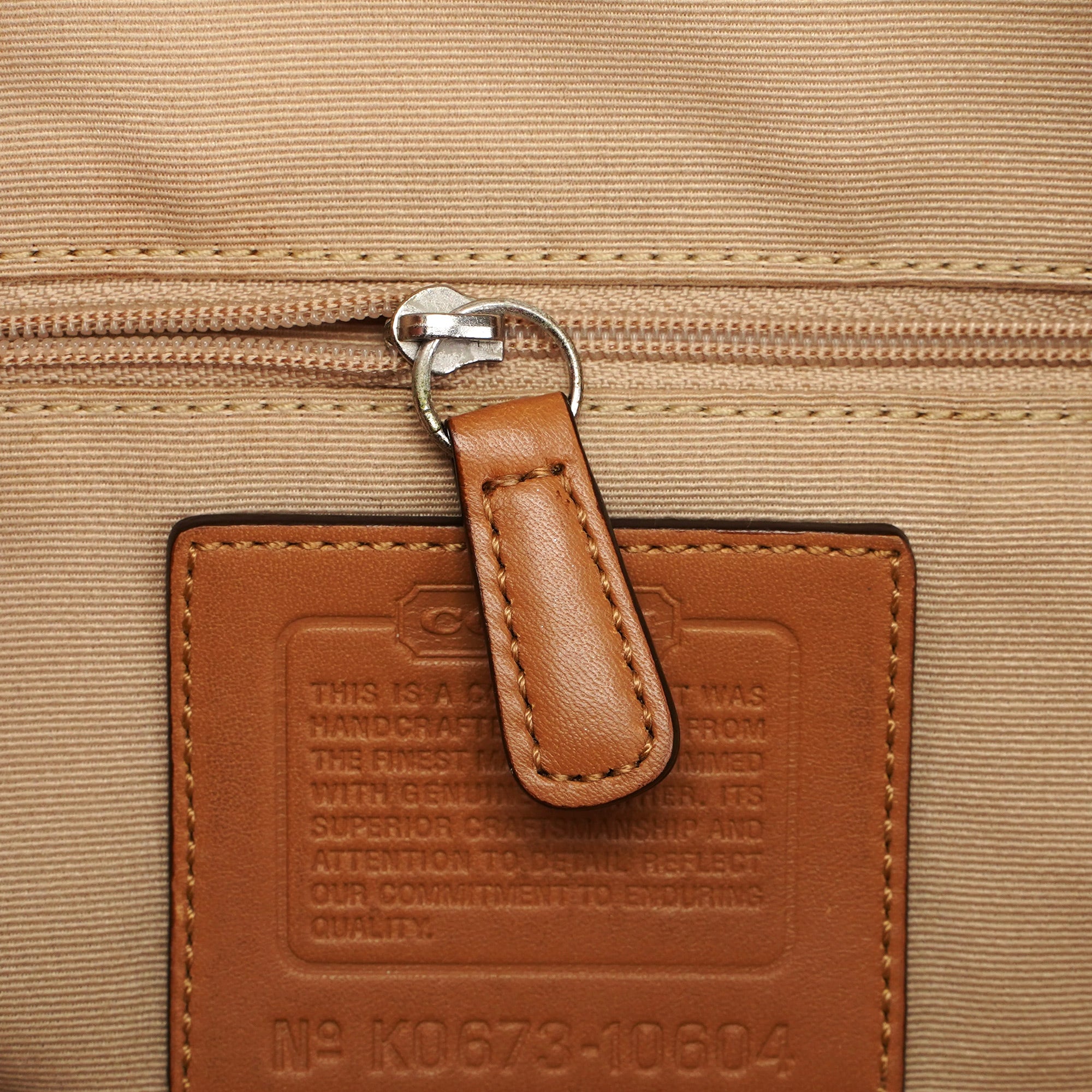 10604 Beige Signature C Soho Shoulder Bag