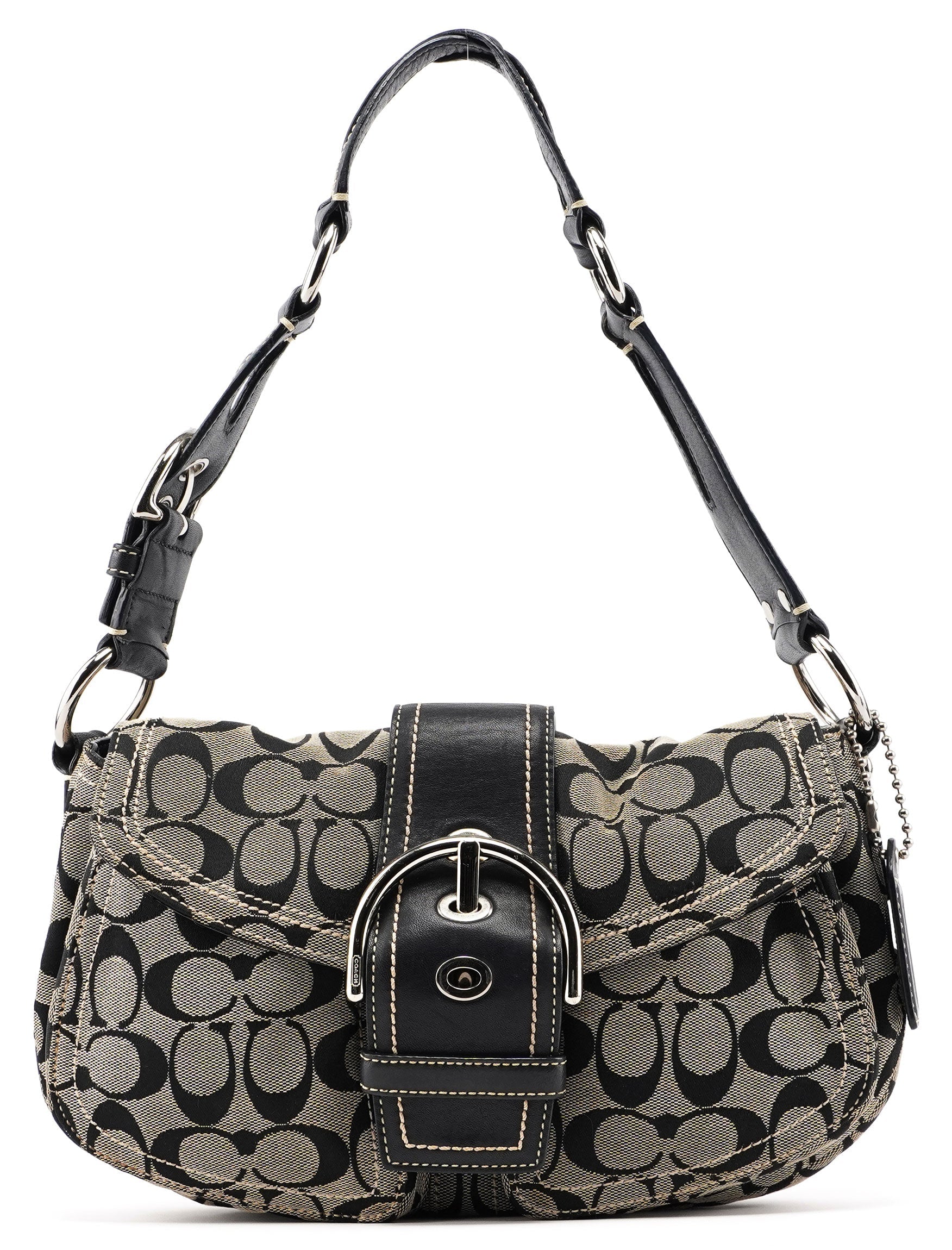 10604 Grey Signature C Soho Shoulder Bag