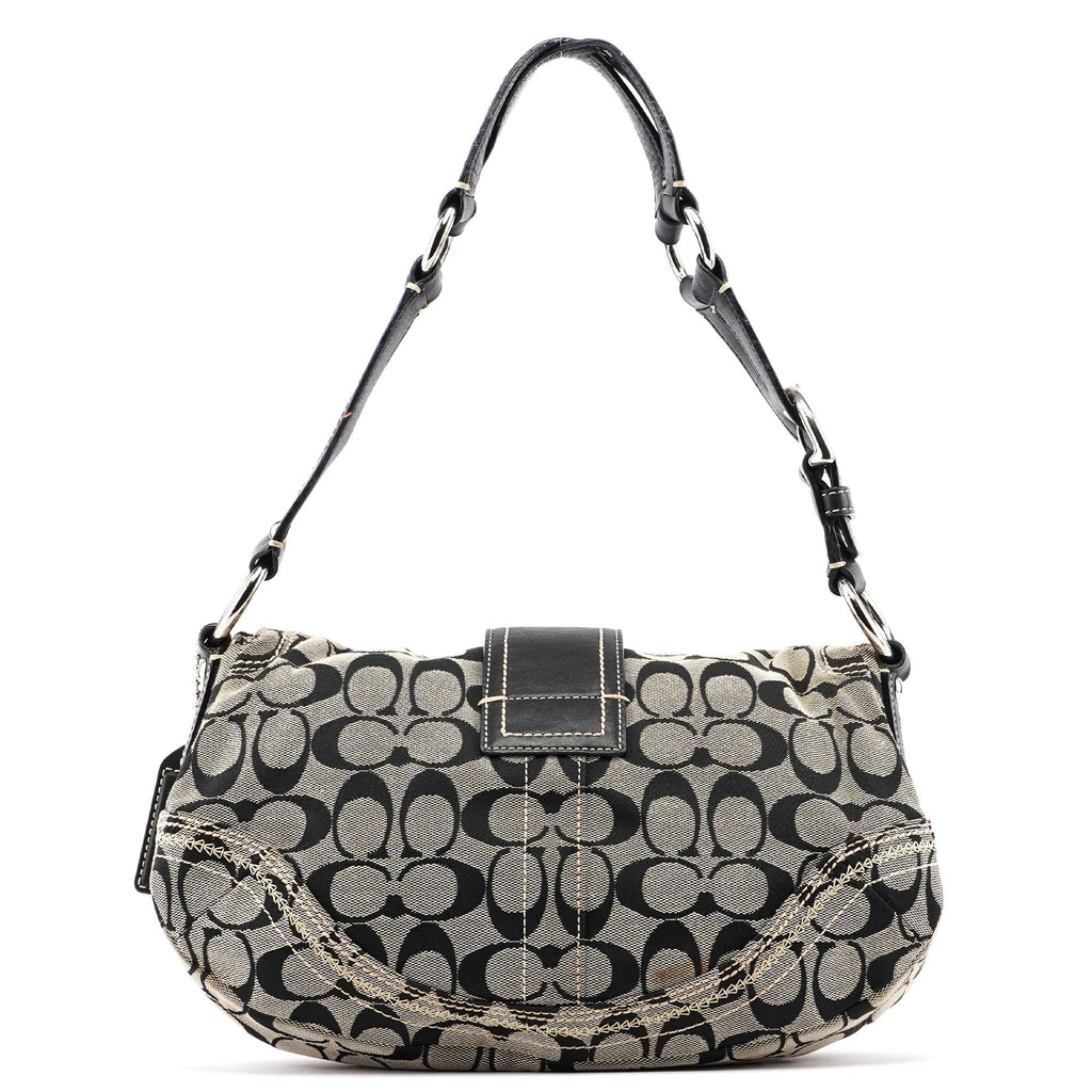 10604 Grey Signature C Soho Shoulder Bag