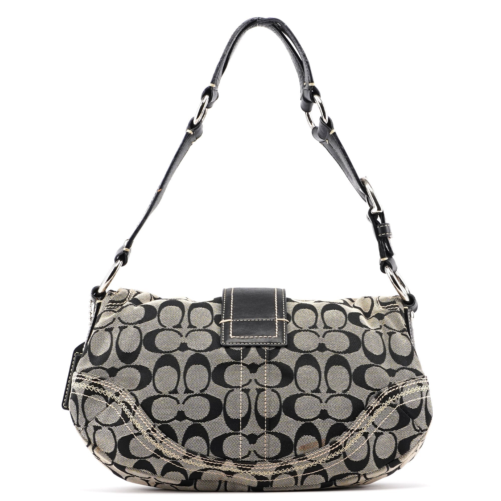 10604 Grey Signature C Soho Shoulder Bag