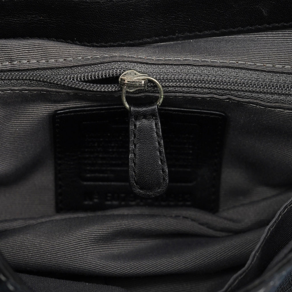 10983 Black Turnlock Shoulder Bag