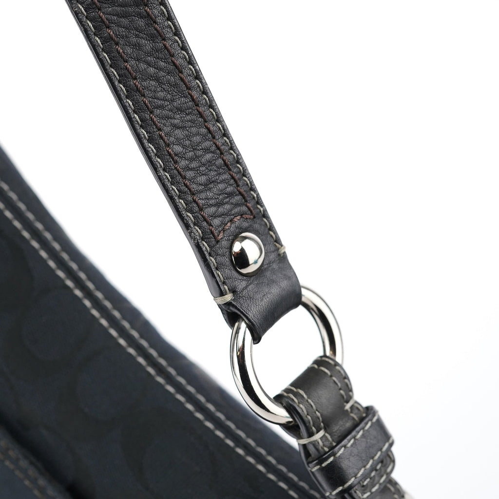 10983 Black Turnlock Shoulder Bag