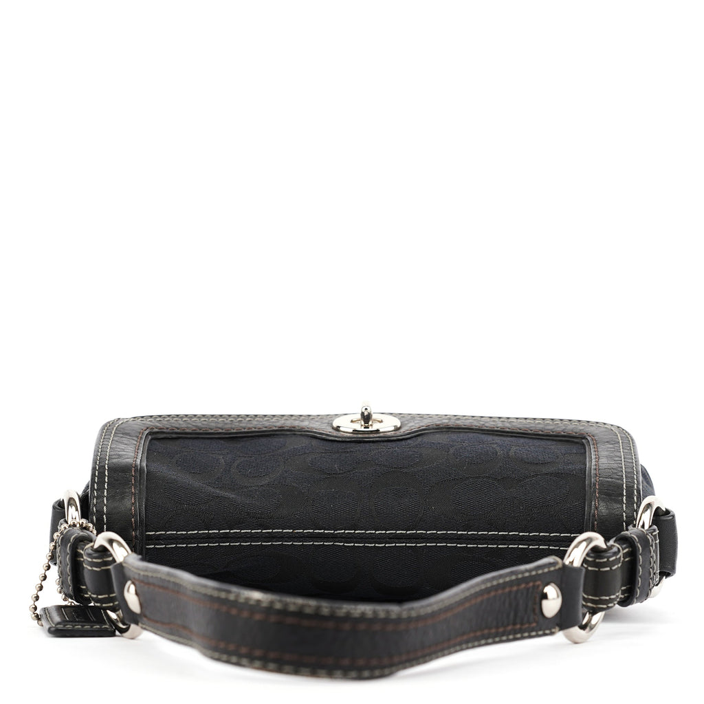 10983 Black Turnlock Shoulder Bag