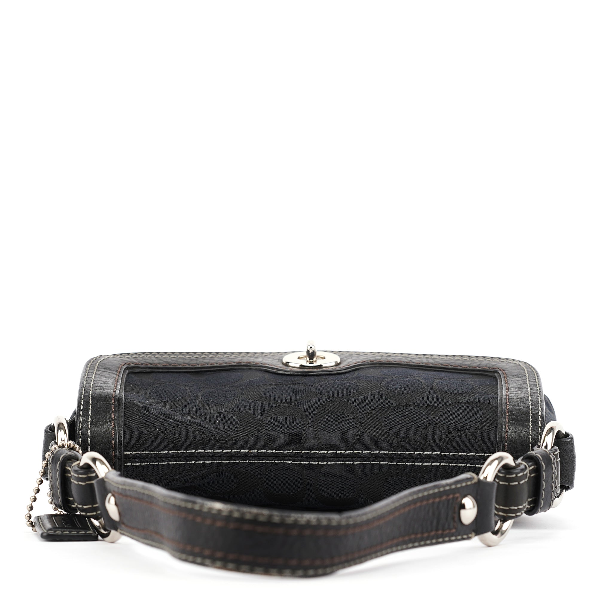 10983 Black Turnlock Shoulder Bag