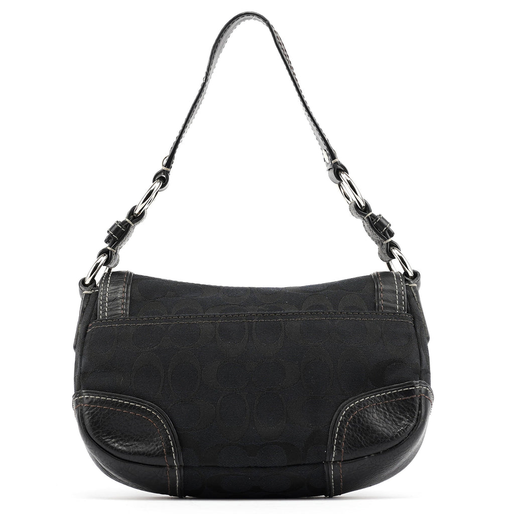 10983 Black Turnlock Shoulder Bag