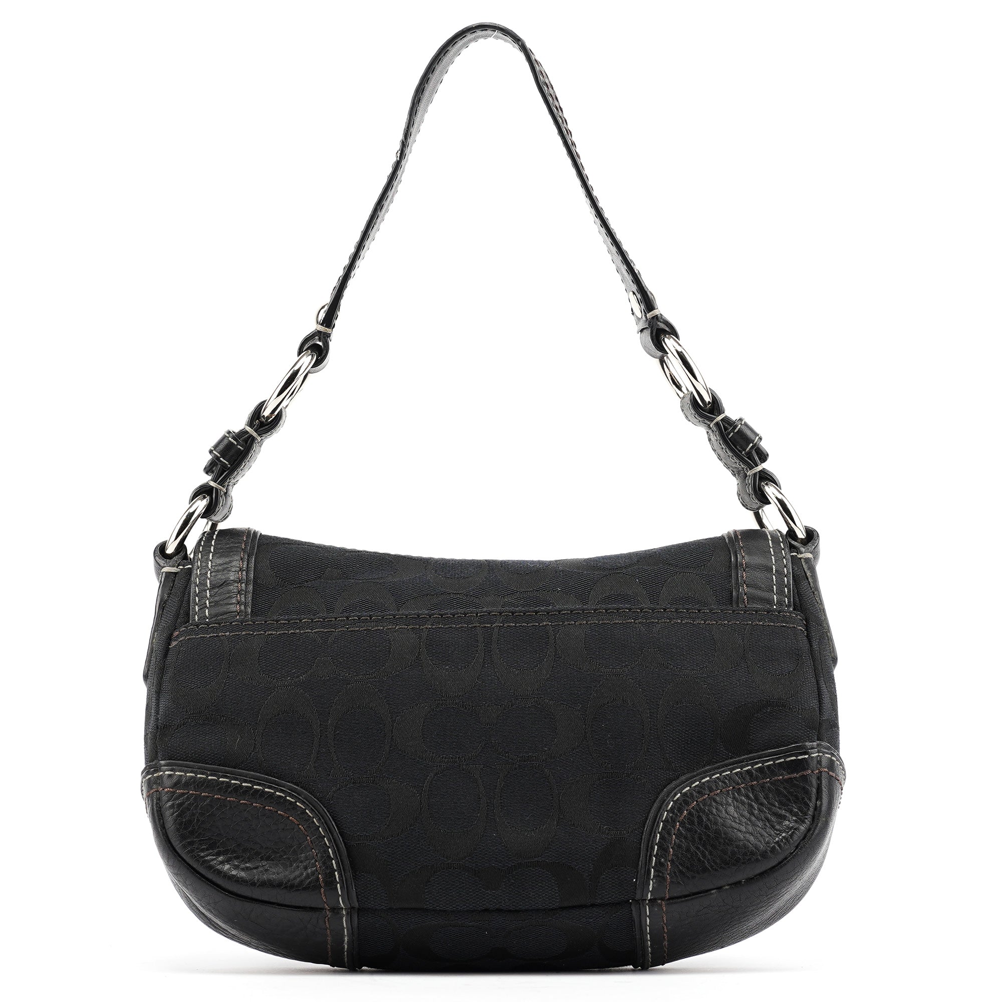 10983 Black Turnlock Shoulder Bag