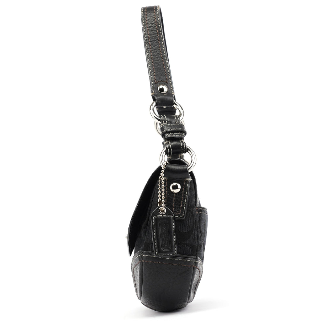 10983 Black Turnlock Shoulder Bag