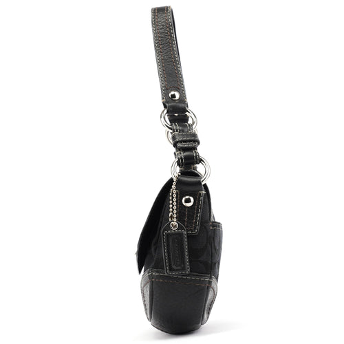 10983 Black Turnlock Shoulder Bag