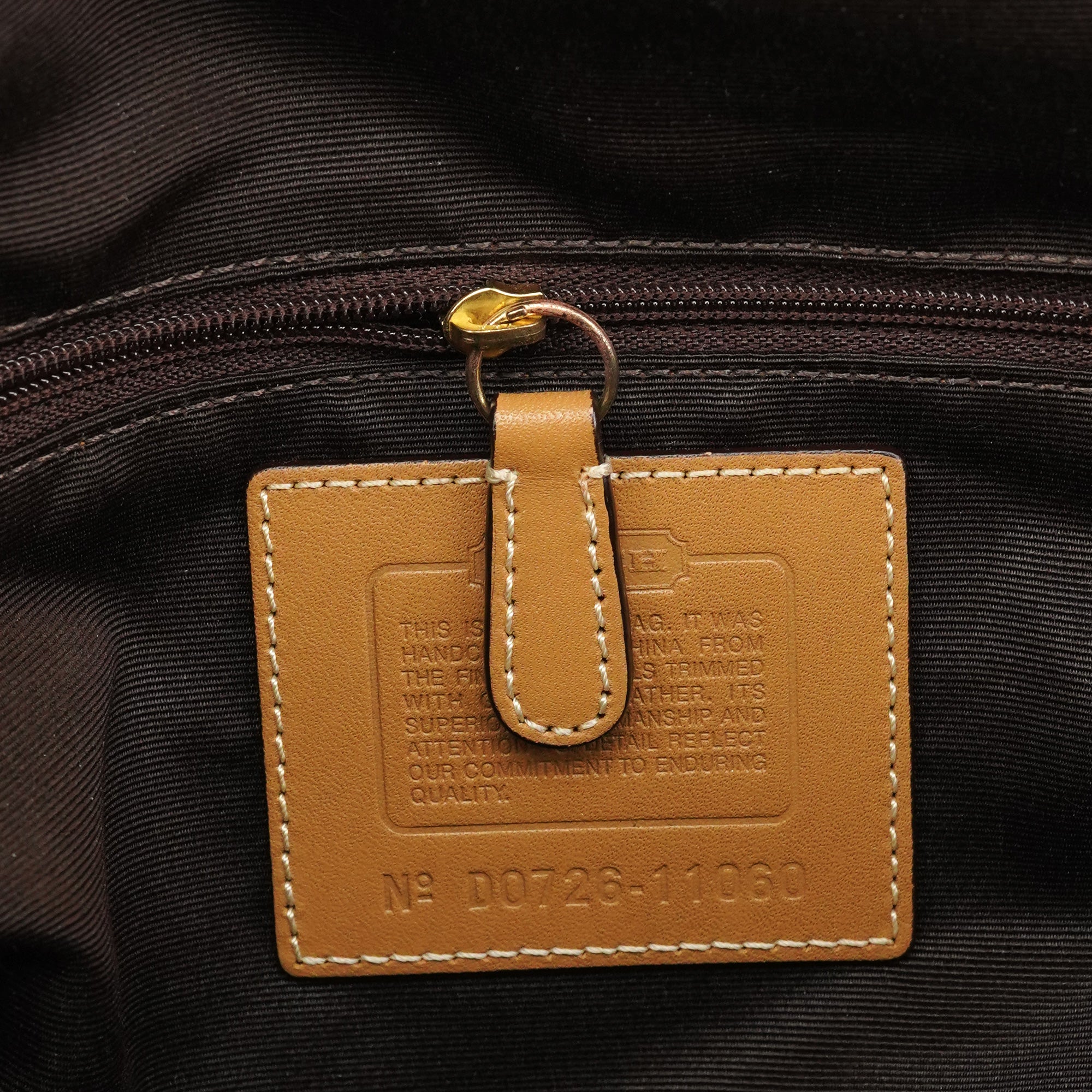 11060 Beige Signature Turnlock Tote Bag