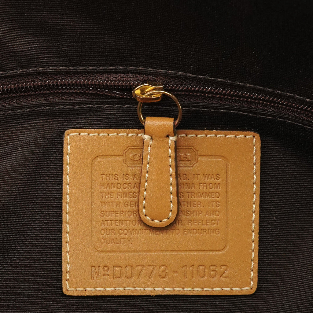 11062 Beige Tan Signature Turnlock Tote Bag
