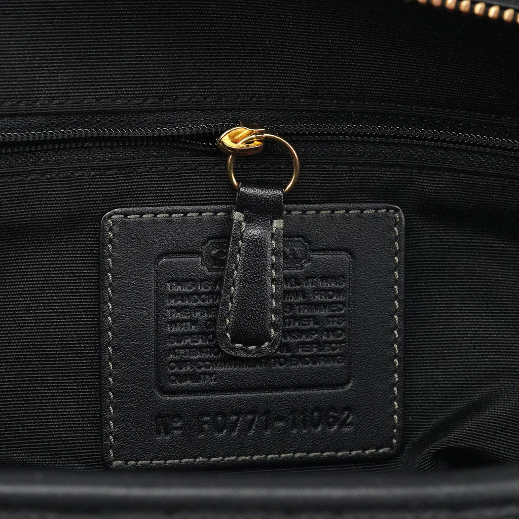 11062 Black Signature Turnlock Tote Bag