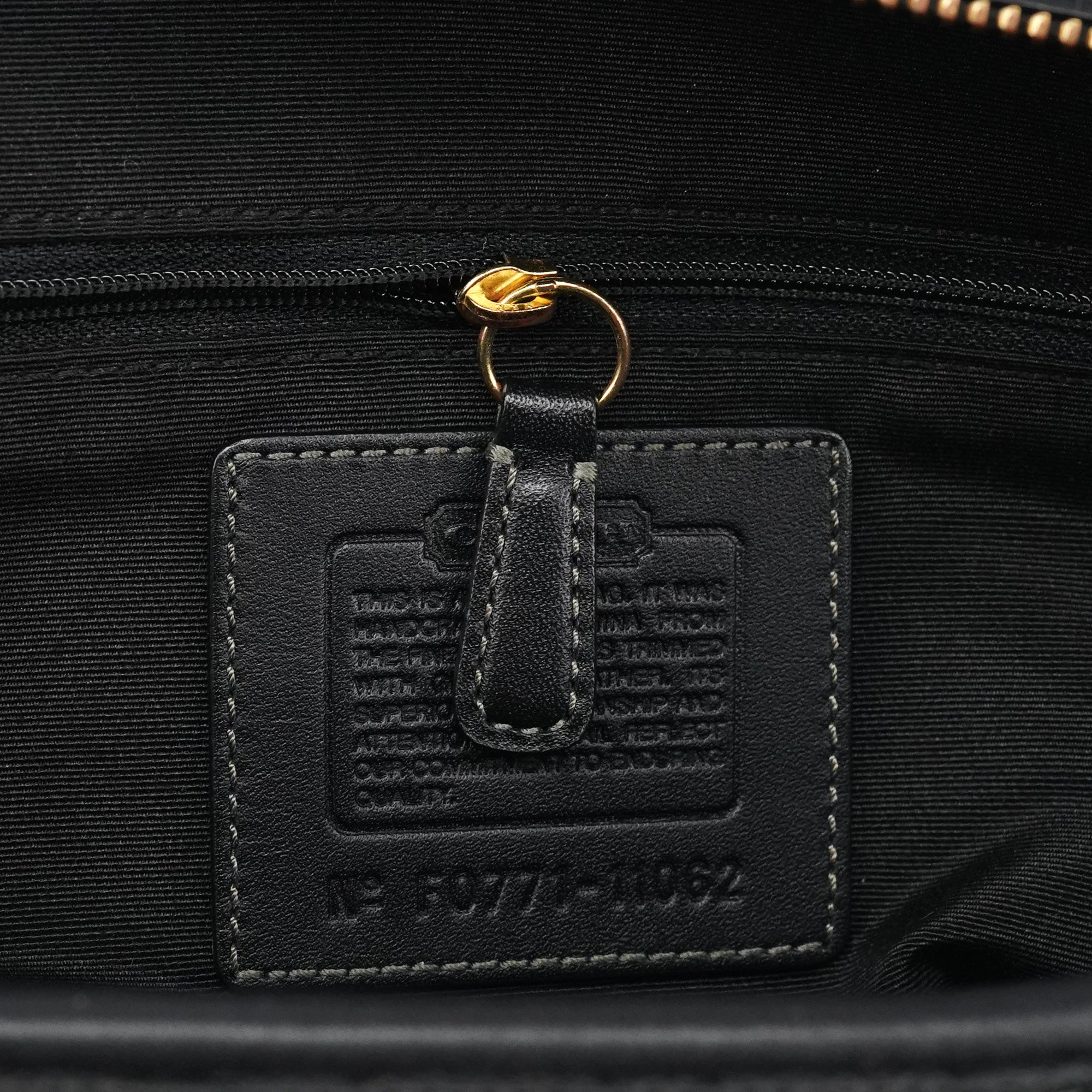 11062 Black Signature Turnlock Tote Bag