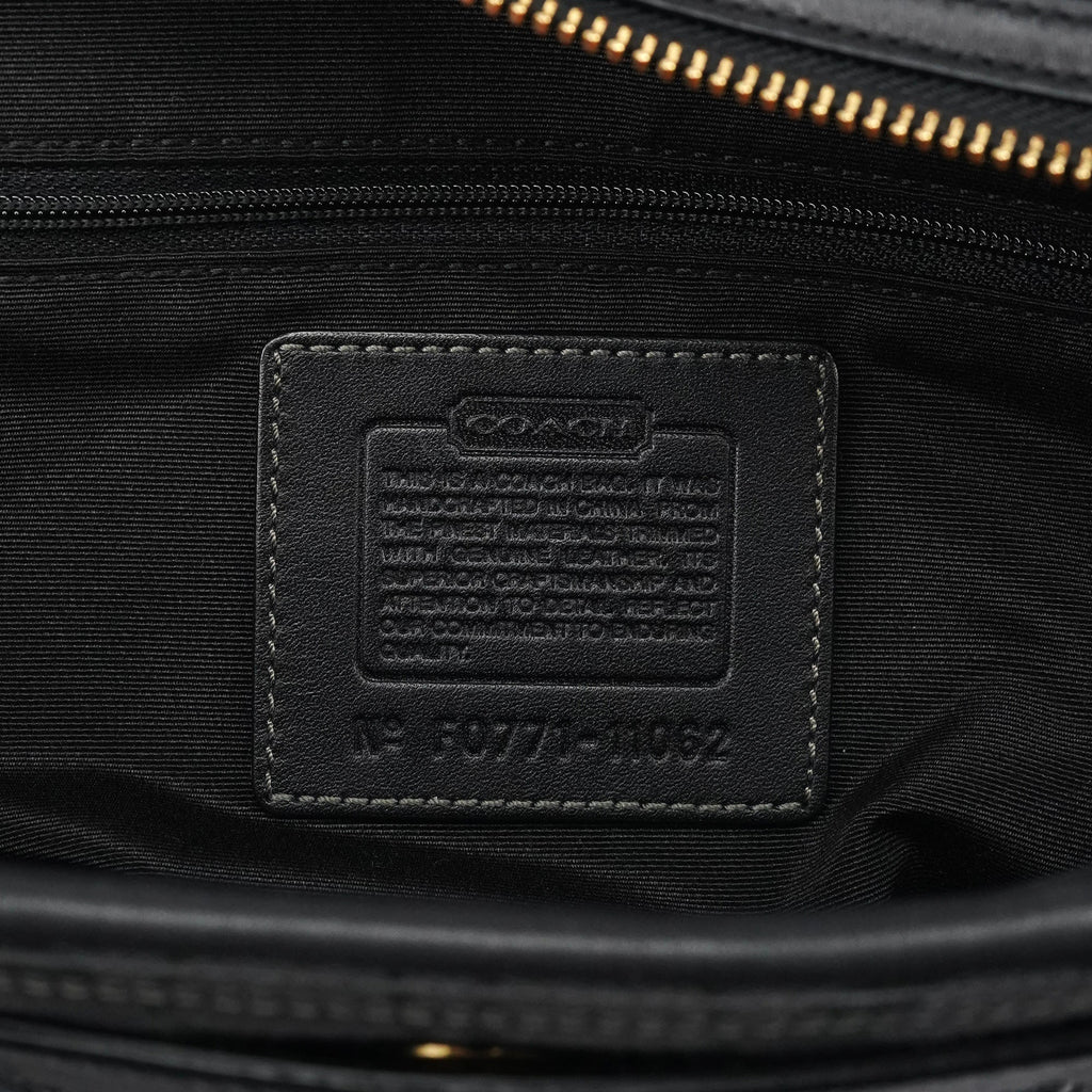 11062 Black Signature Turnlock Tote Bag