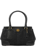 11062 Black Signature Turnlock Tote Bag