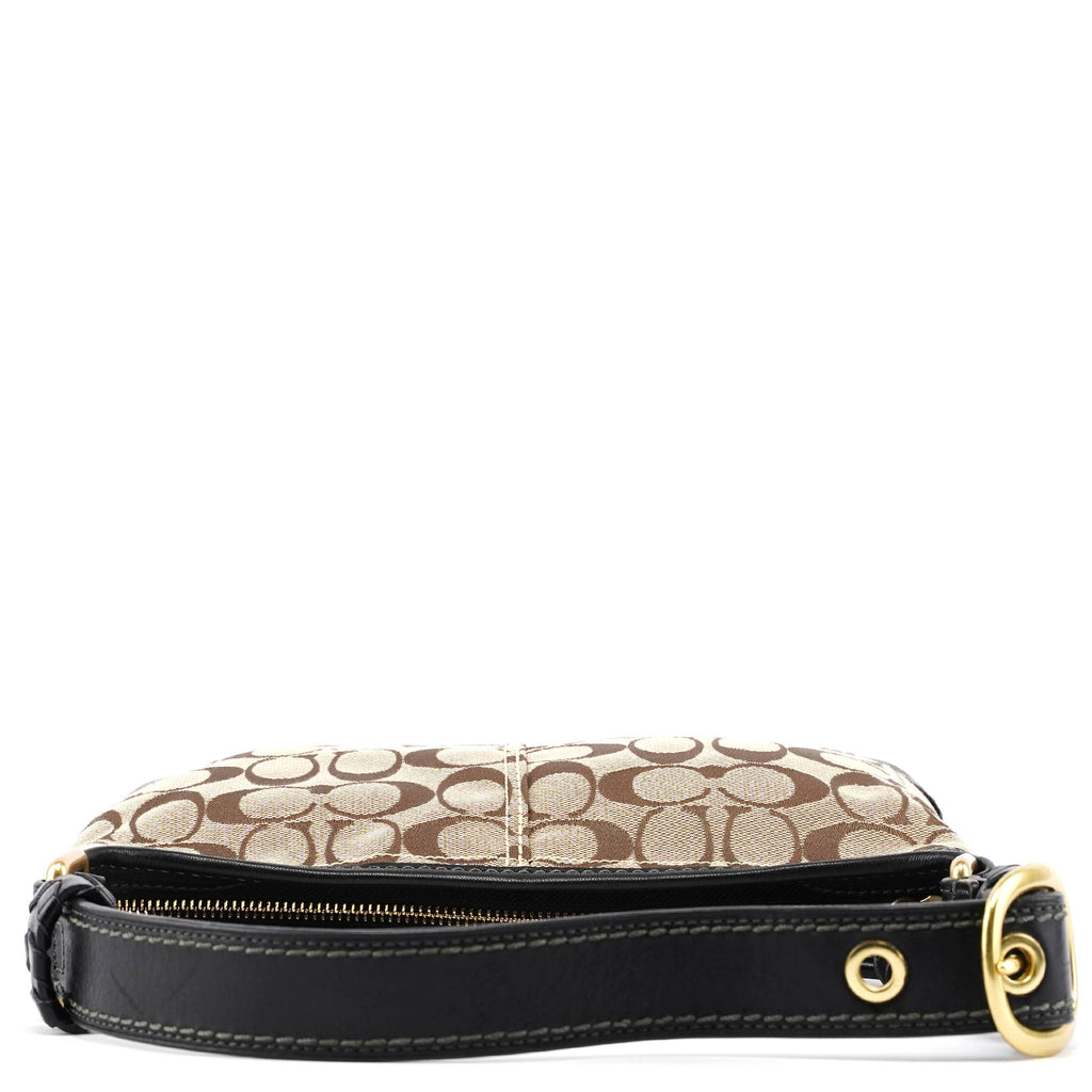 11430 Beige Signature C Hobo Shoulder Bag