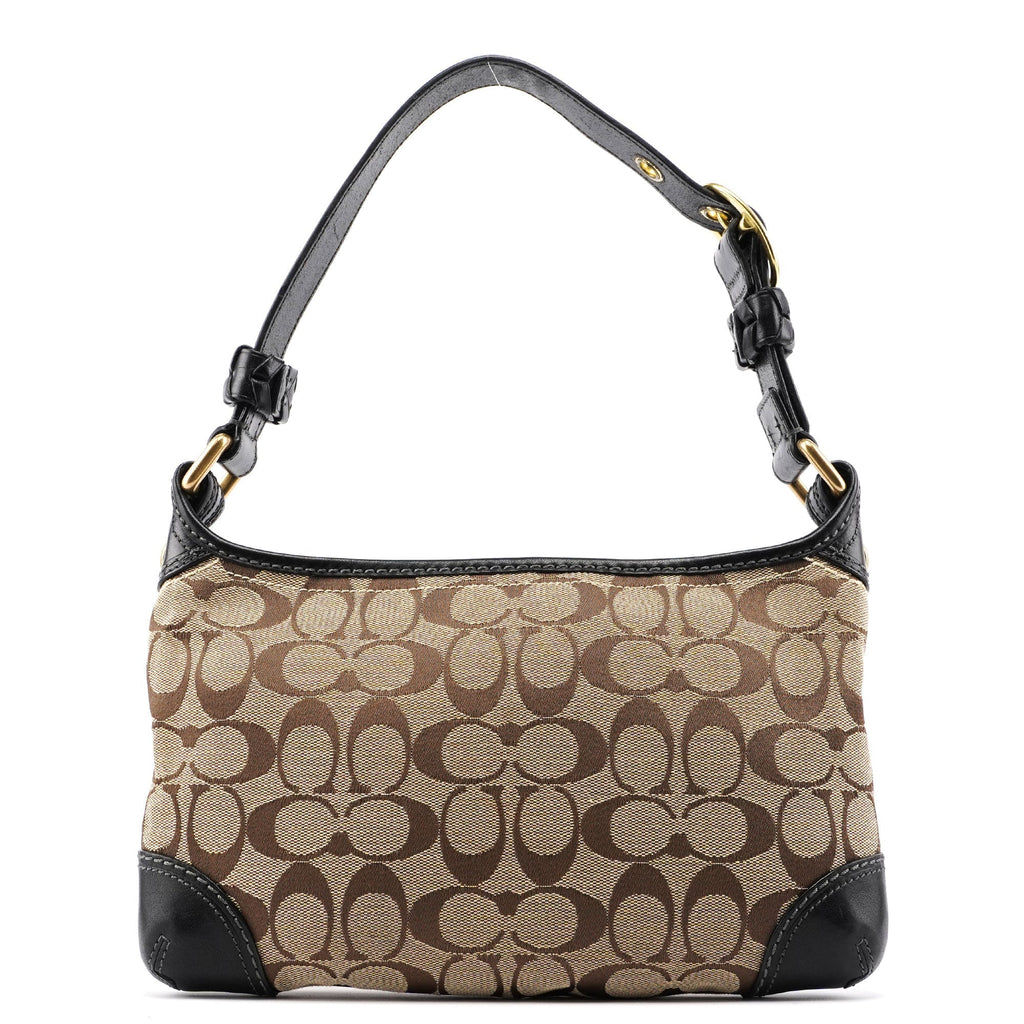 11430 Beige Signature C Hobo Shoulder Bag