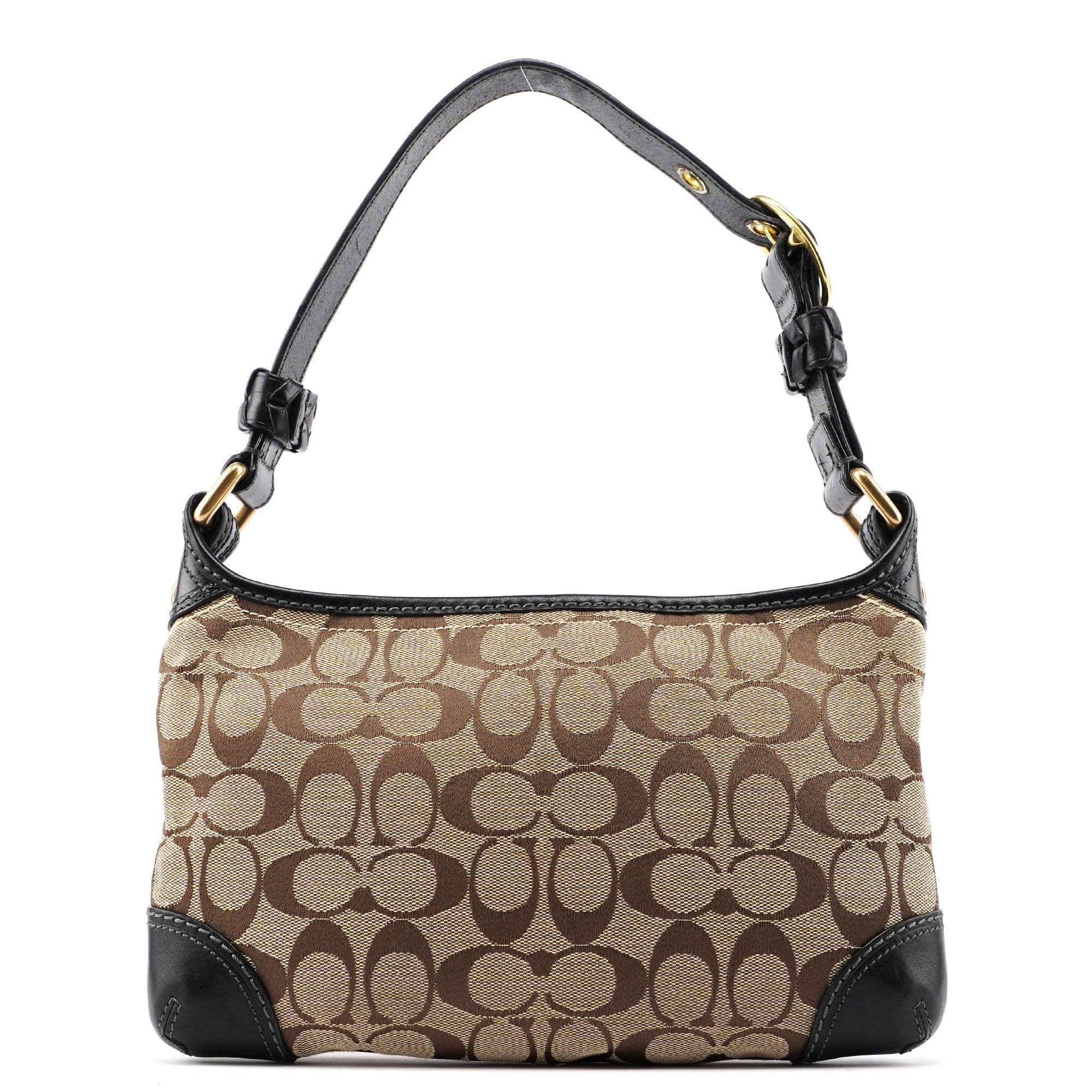 11430 Beige Signature C Hobo Shoulder Bag