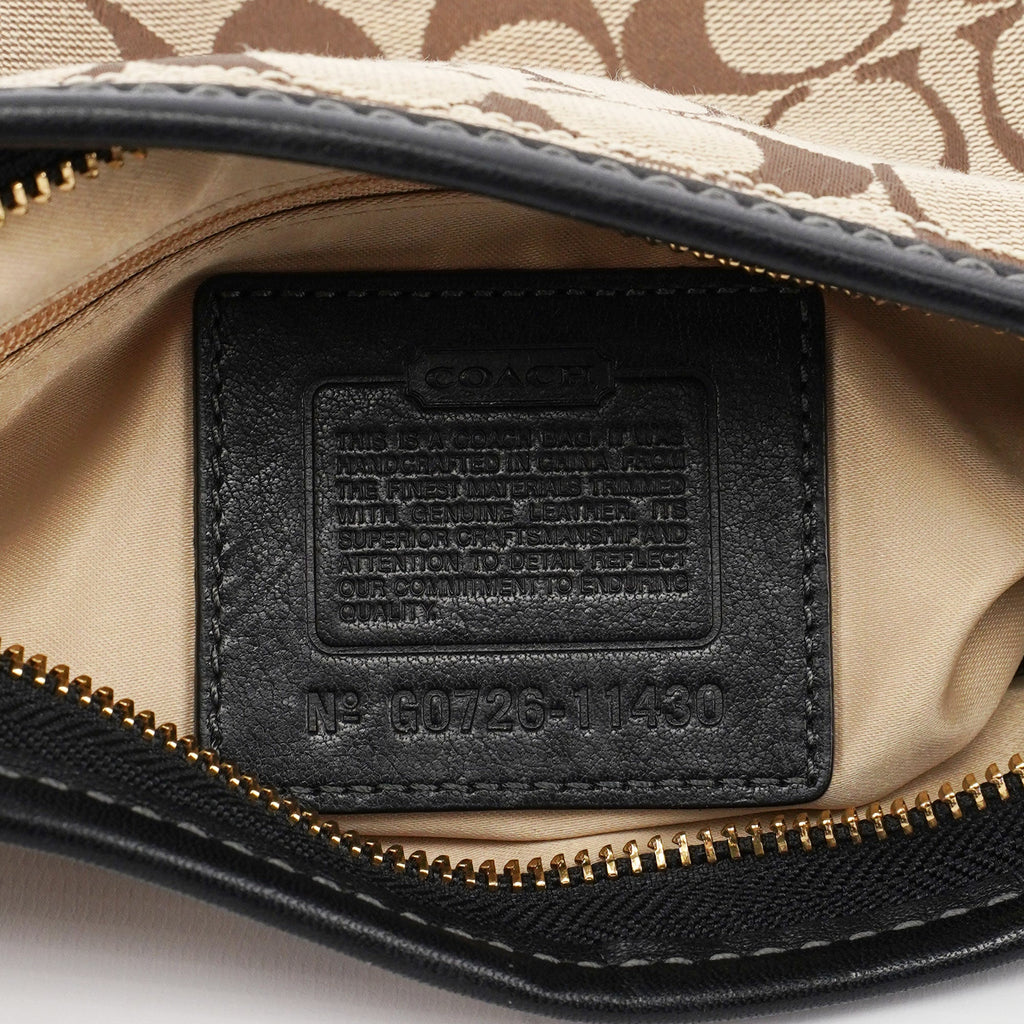 11430 Beige Signature C Hobo Shoulder Bag