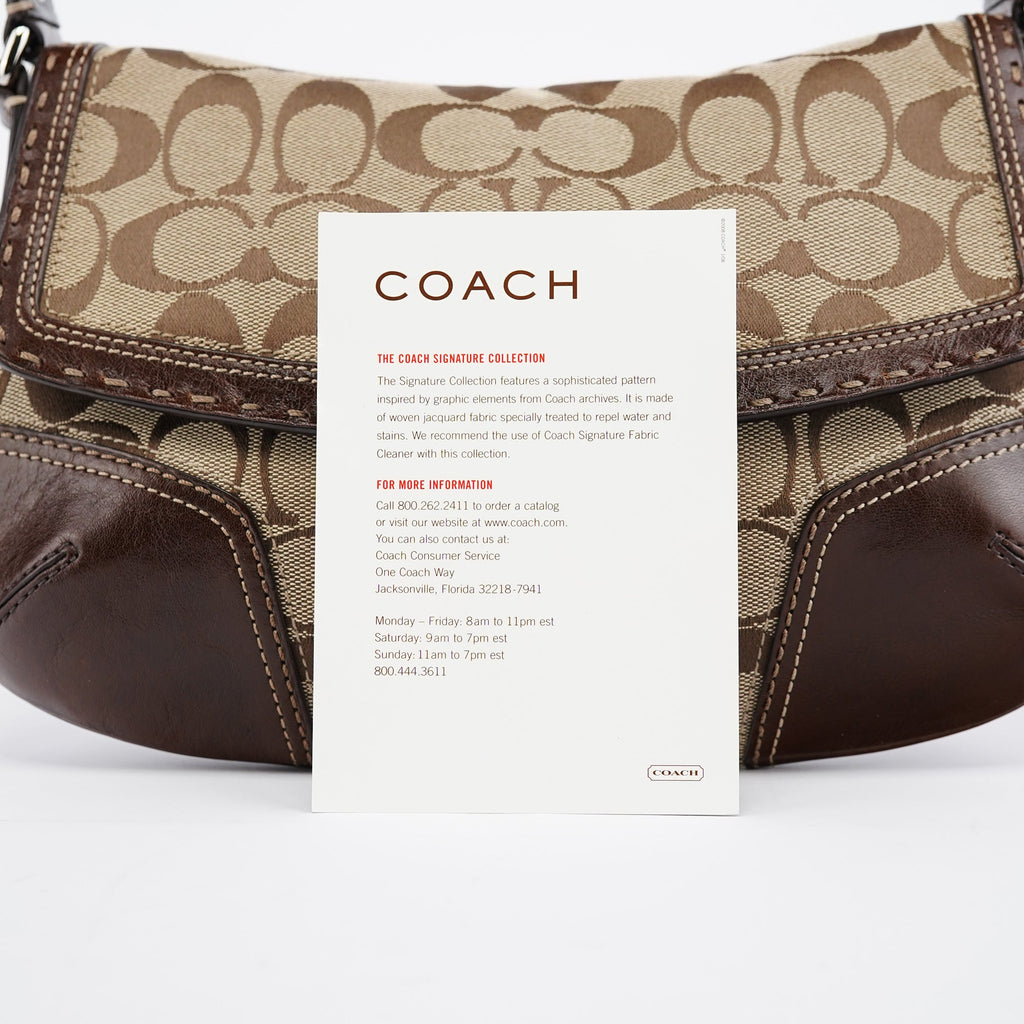 11574 Beige Brown Turnlock Shoulder Bag
