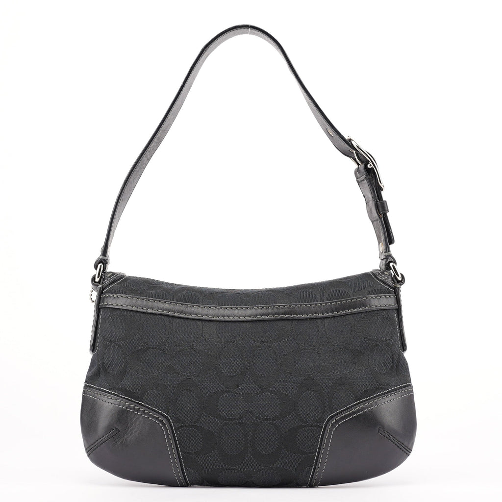 11574 Black Turnlock Shoulder Bag
