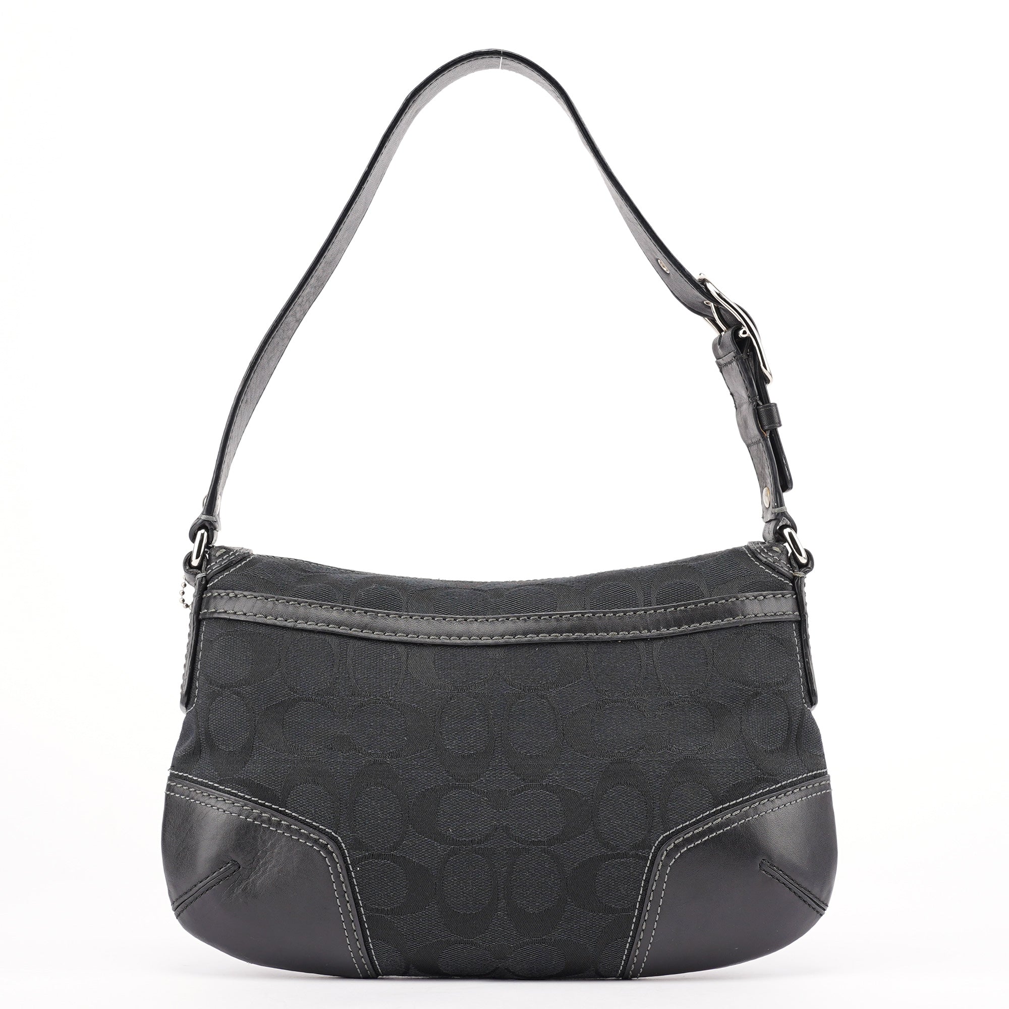 11574 Black Turnlock Shoulder Bag